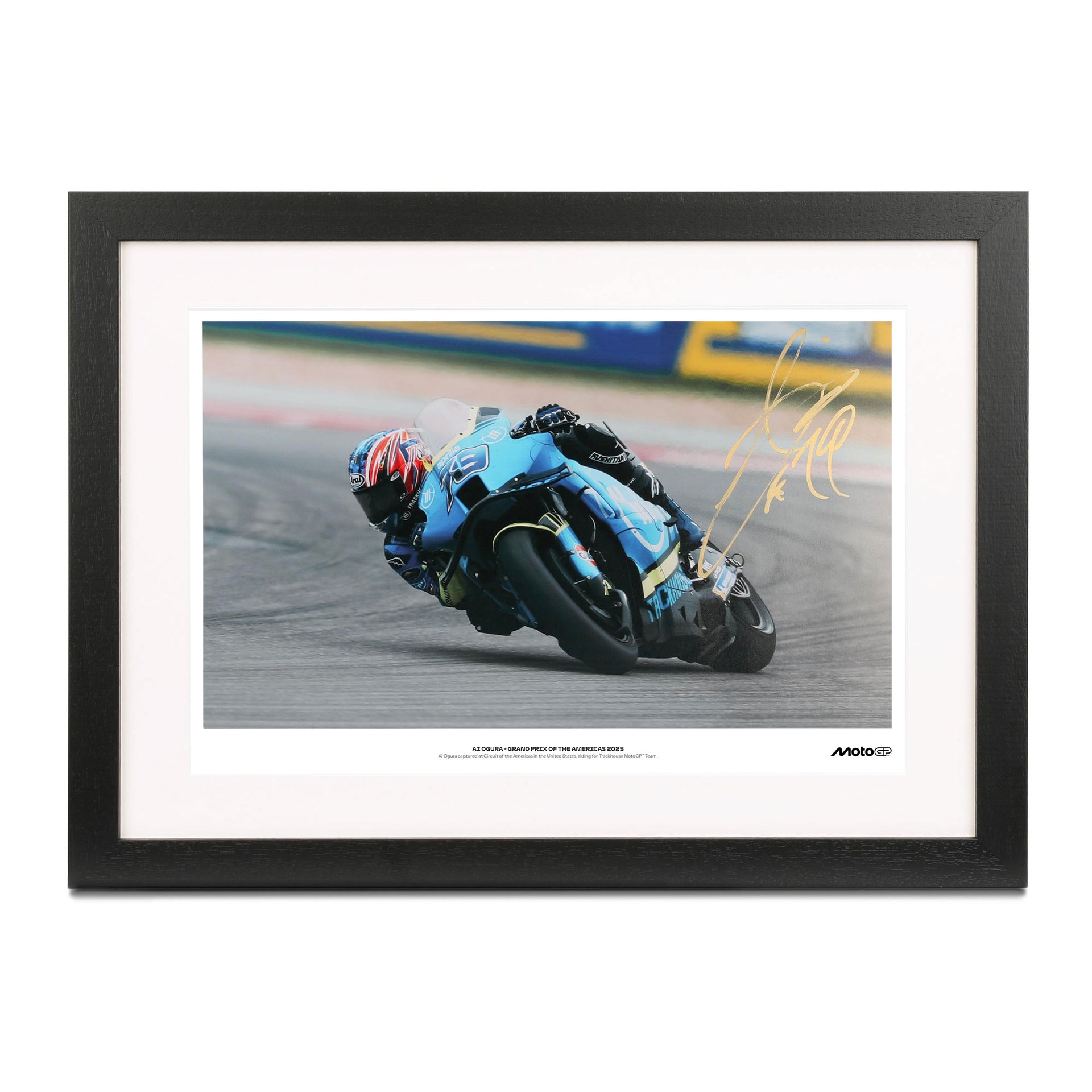 Ai Ogura Trackhouse ™ Team Signed Print – 2025 Americas GP