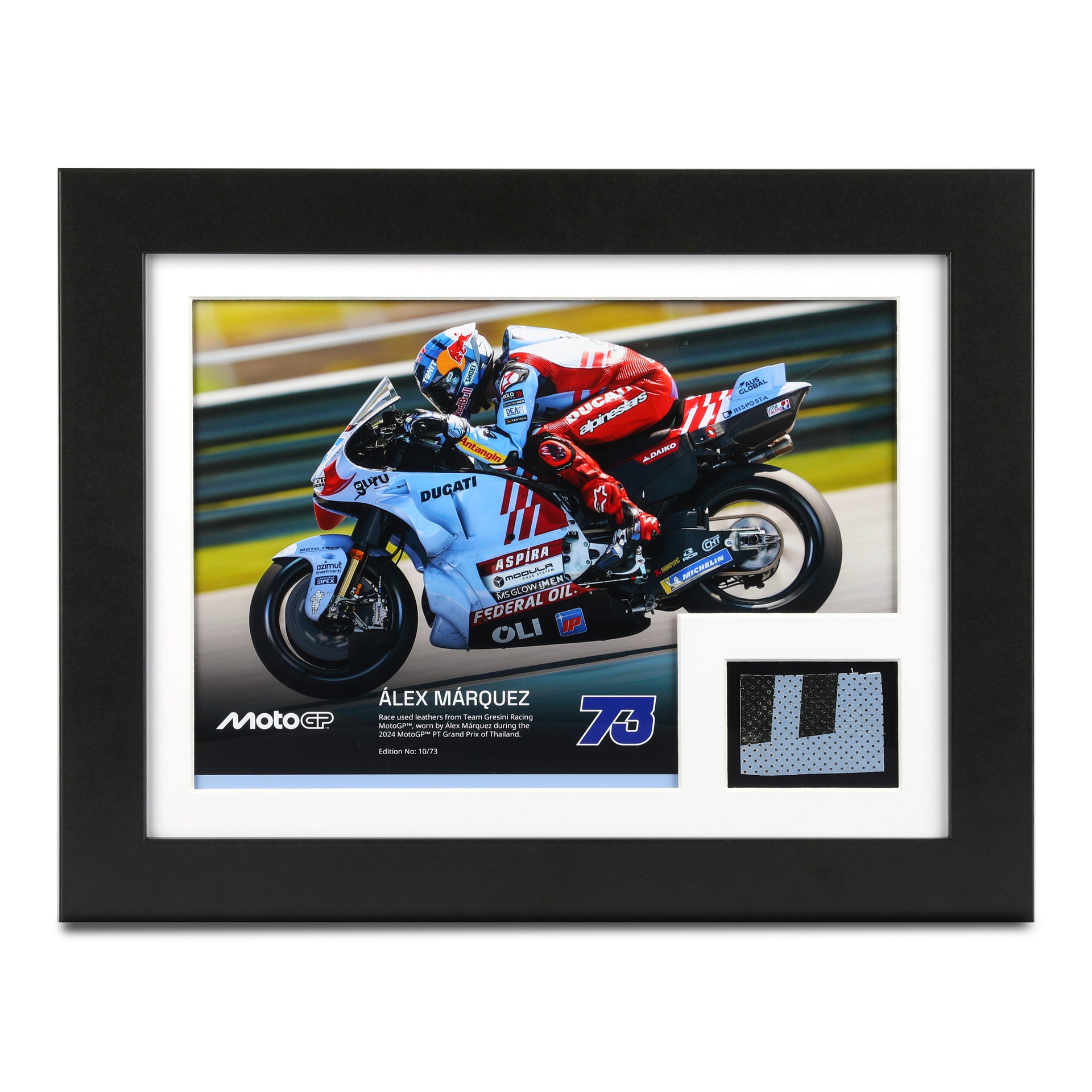 Alex Marquez ™ Used Leathers & Photo Thai GP