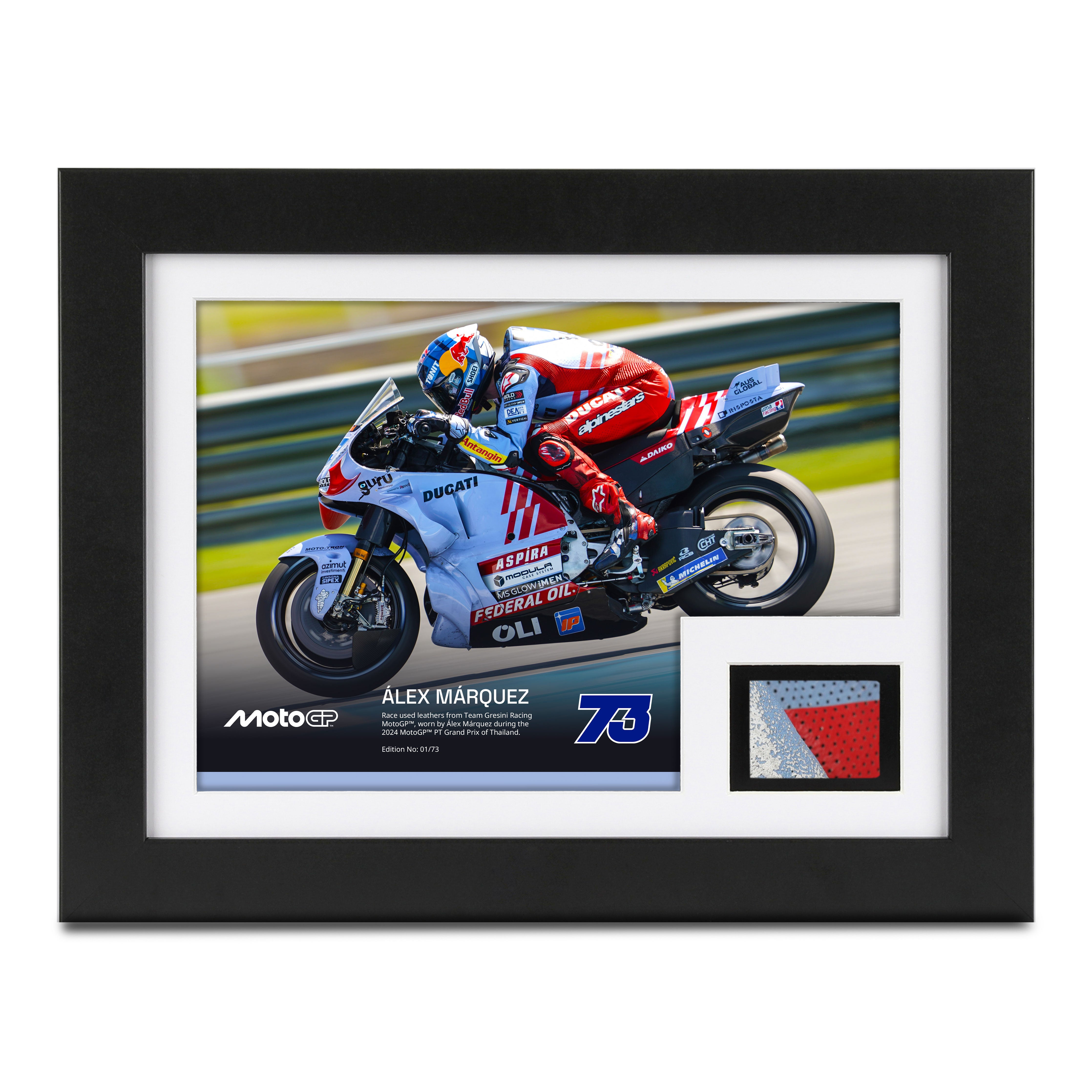 Álex Márquez’ MotoGP™ Used Leathers & Photo - Thai GP - Limited Edition of 73