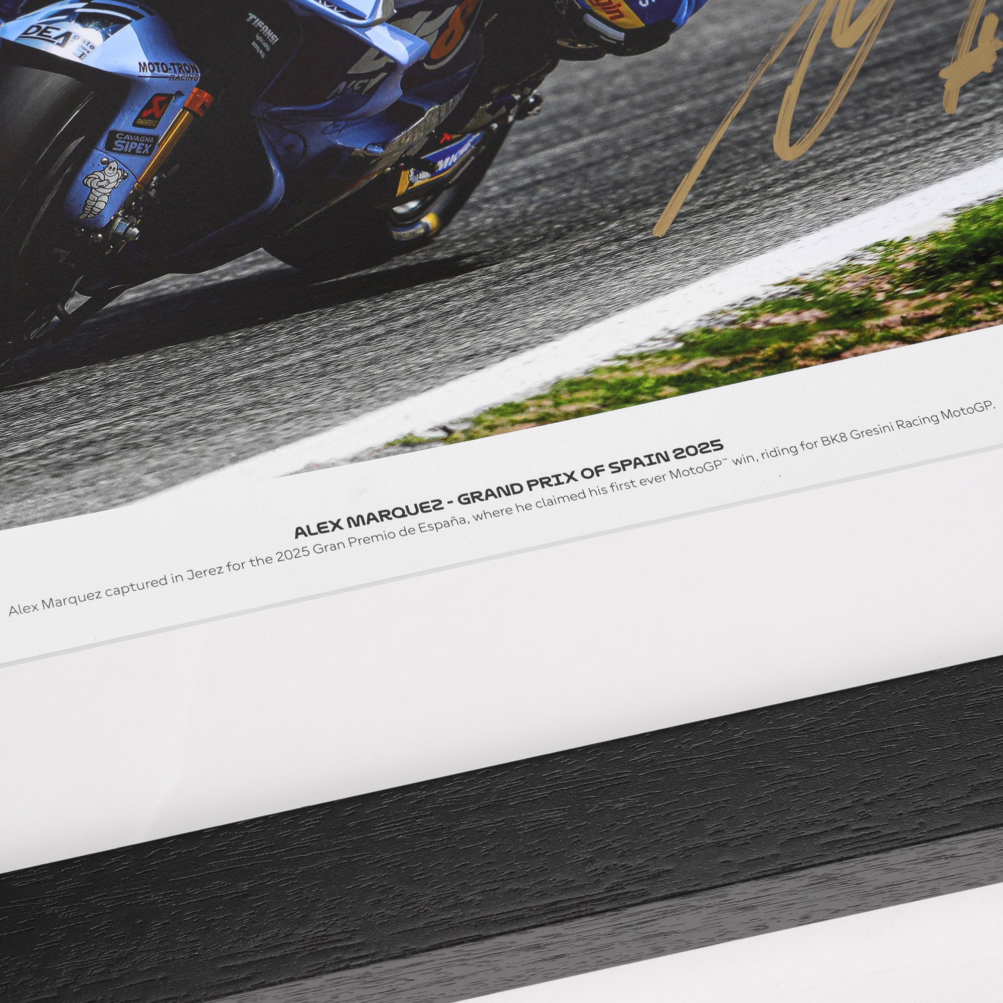 Alex Marquez 2025 Gresini Racing MotoGP ''First Win'' Signed Photo - Spanish GP