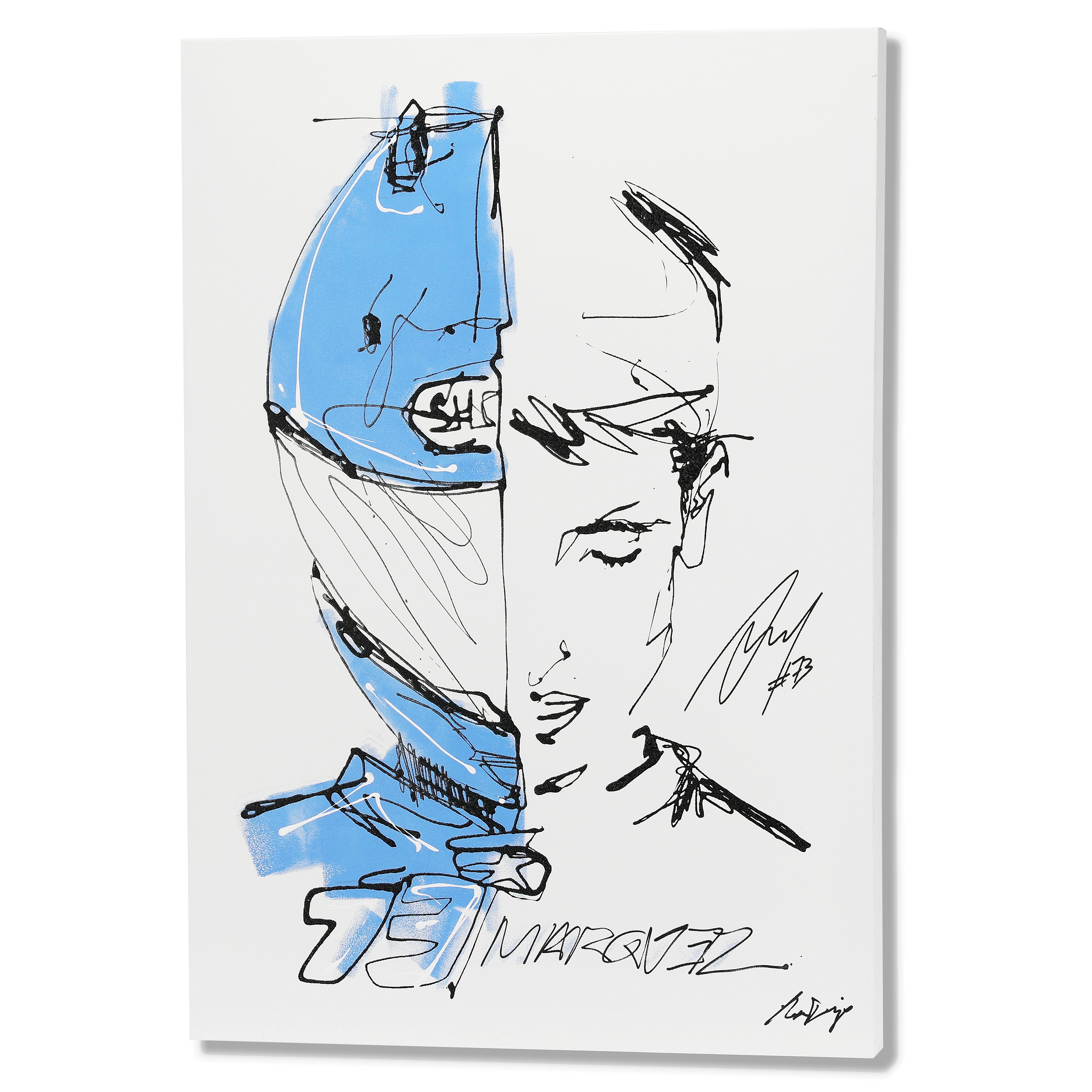 LOT 013 - Alex Marquez x MRDRIP Signed Original Artwork