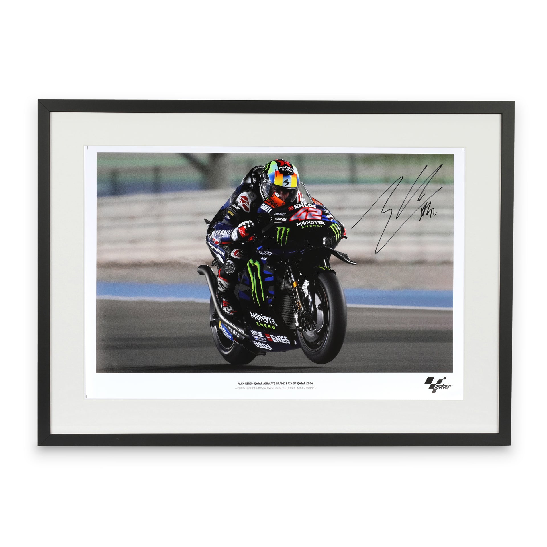 Alex Rins 2024 Signed Photo Qatar GP Mirco Lazzari