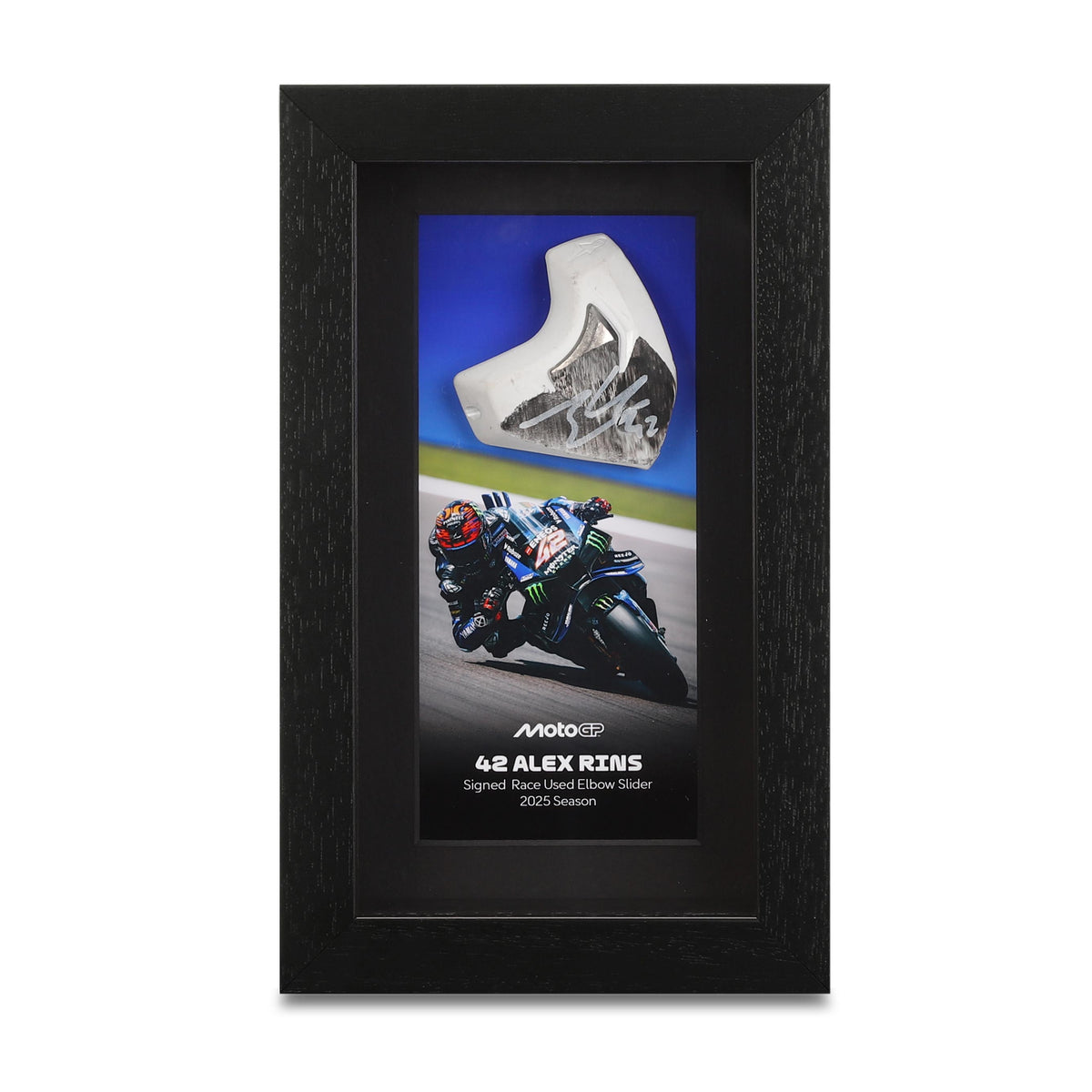 Álex Rins Signed Yamaha Elbow Slider – 2025 Race Used