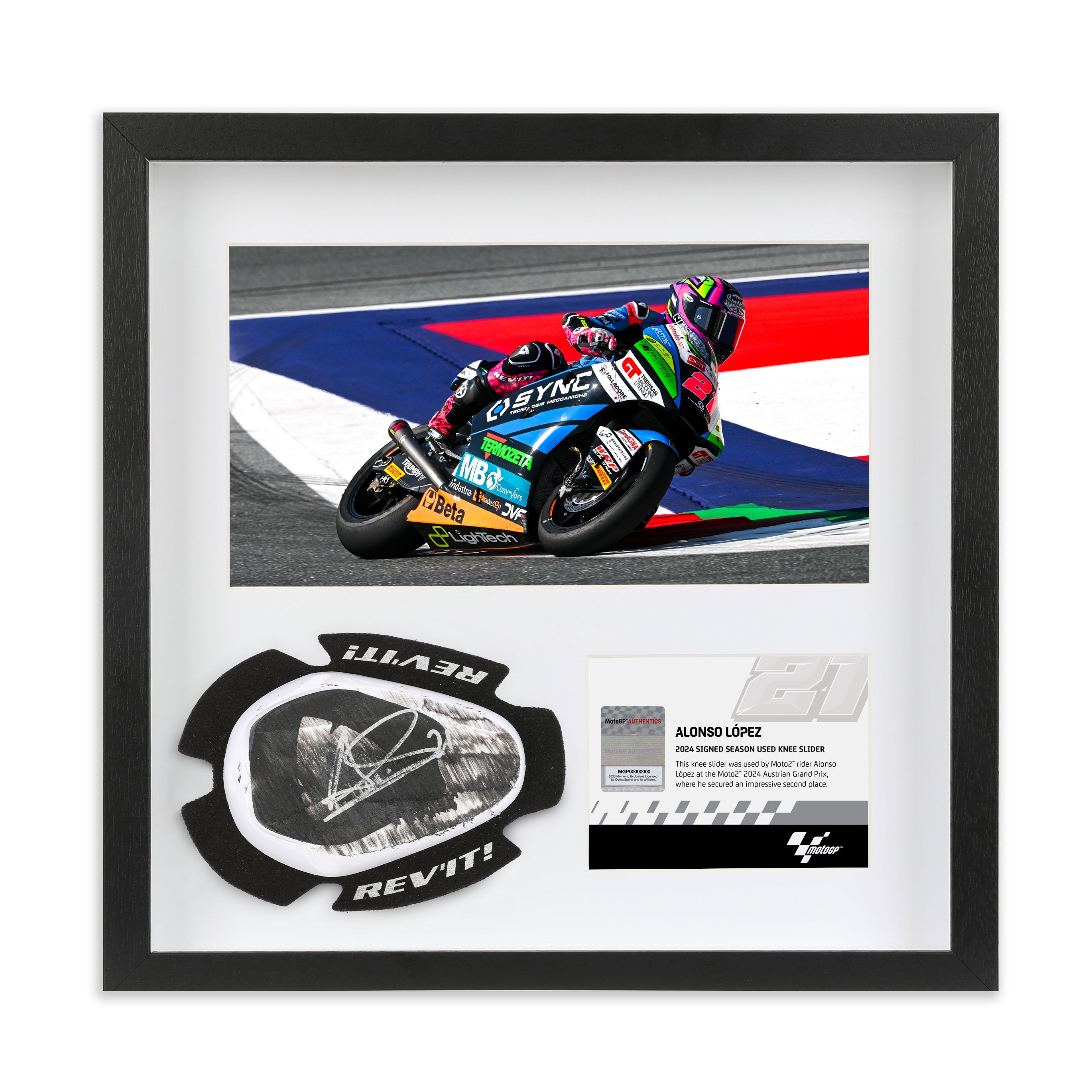 Alonso Lopez 2024 Signed Knee Slider – Austrian Grand Prix