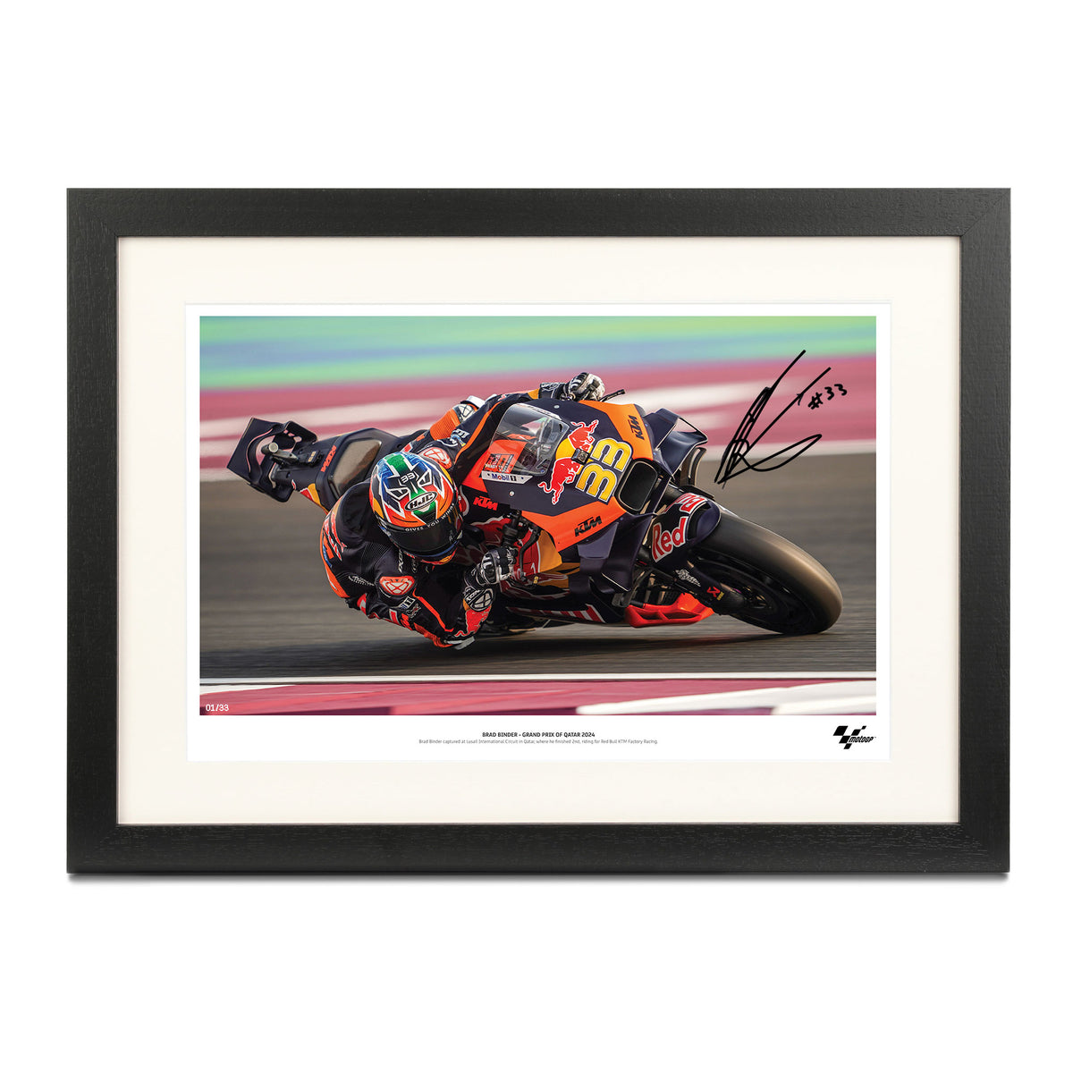 Limited Edition Brad Binder 2024 Signed Photo – Qatar Grand Prix