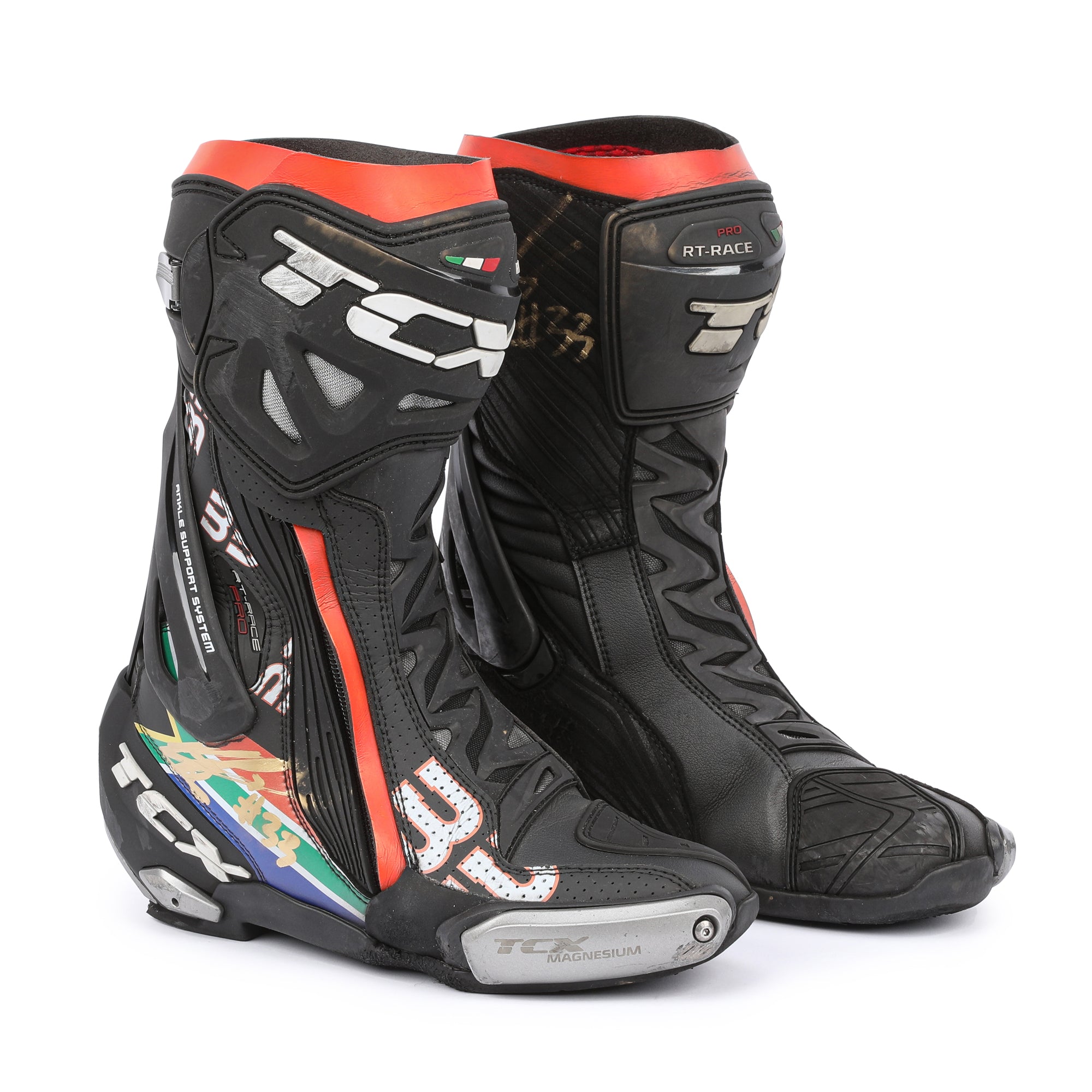 Brad Binder Signed 2024 Red Bull KTM Factory Racing Boots – 2024 Italian Grand Prix