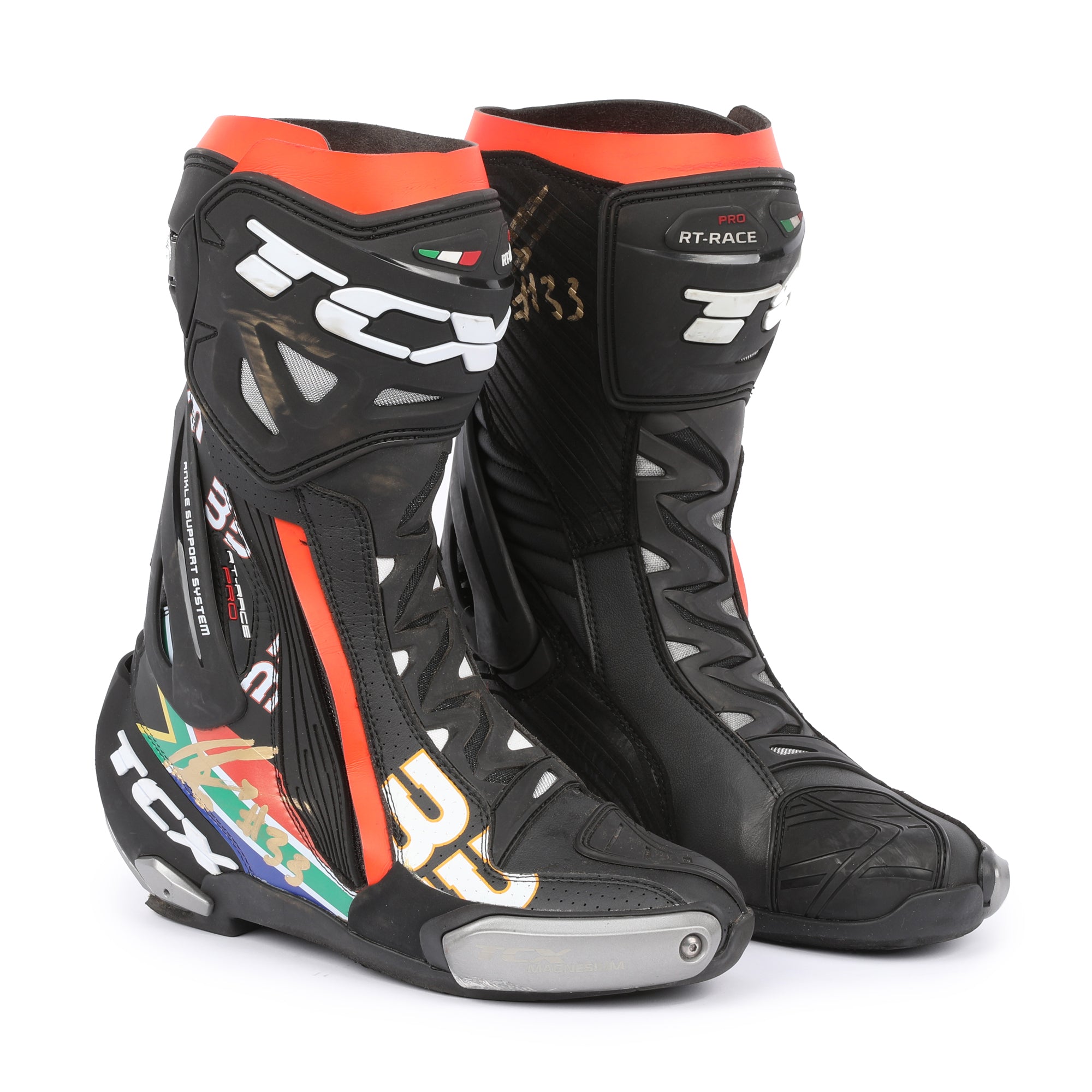 Brad Binder Signed 2024 Red Bull KTM Factory Racing Boots – 2024 Qatar Test