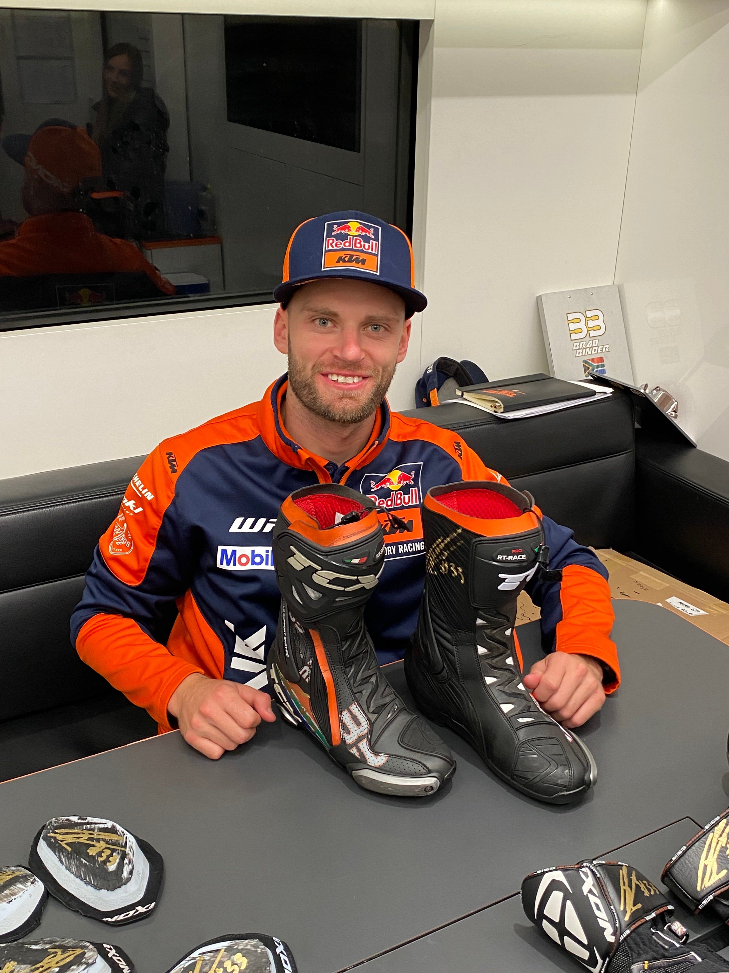 Brad Binder Signed 2024 Red Bull KTM Factory Racing Boots – 2024 Thailand Grand Prix