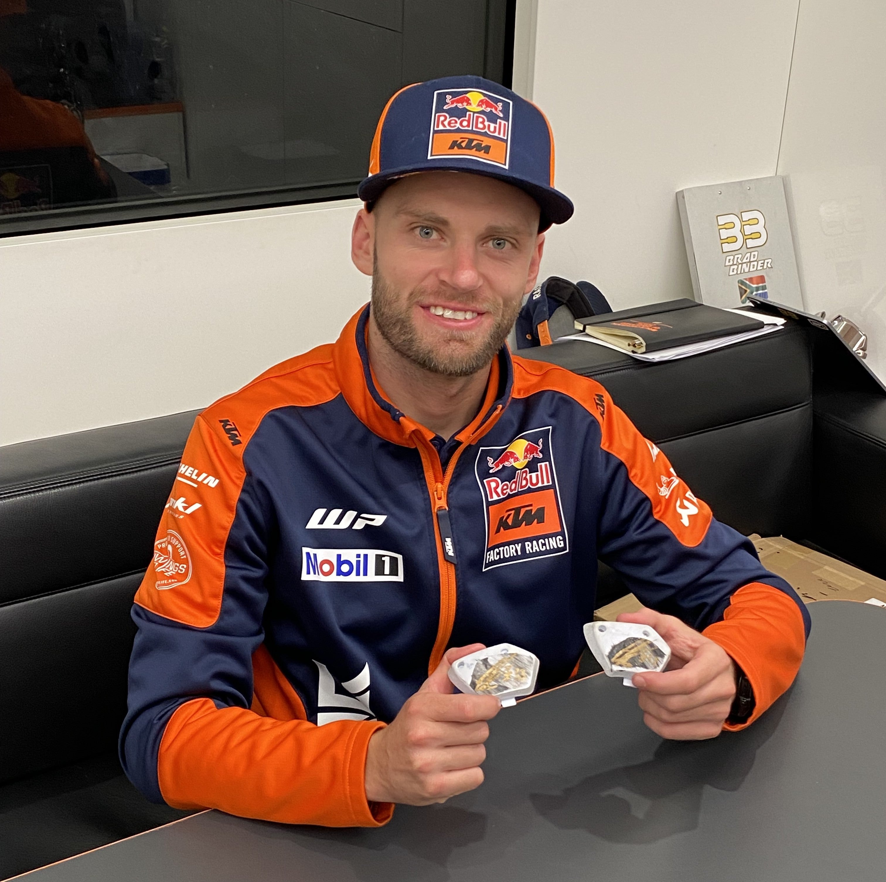 Brad Binder Signed Race-Used Elbow Slider - 2024 Season