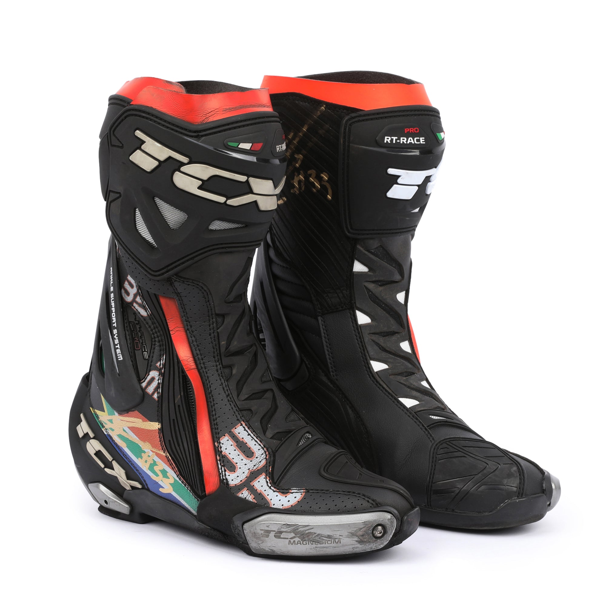 LOT 002 - Brad Binder Signed 2024 Red Bull KTM Factory Racing Boots – 2024 Thailand Grand Prix
