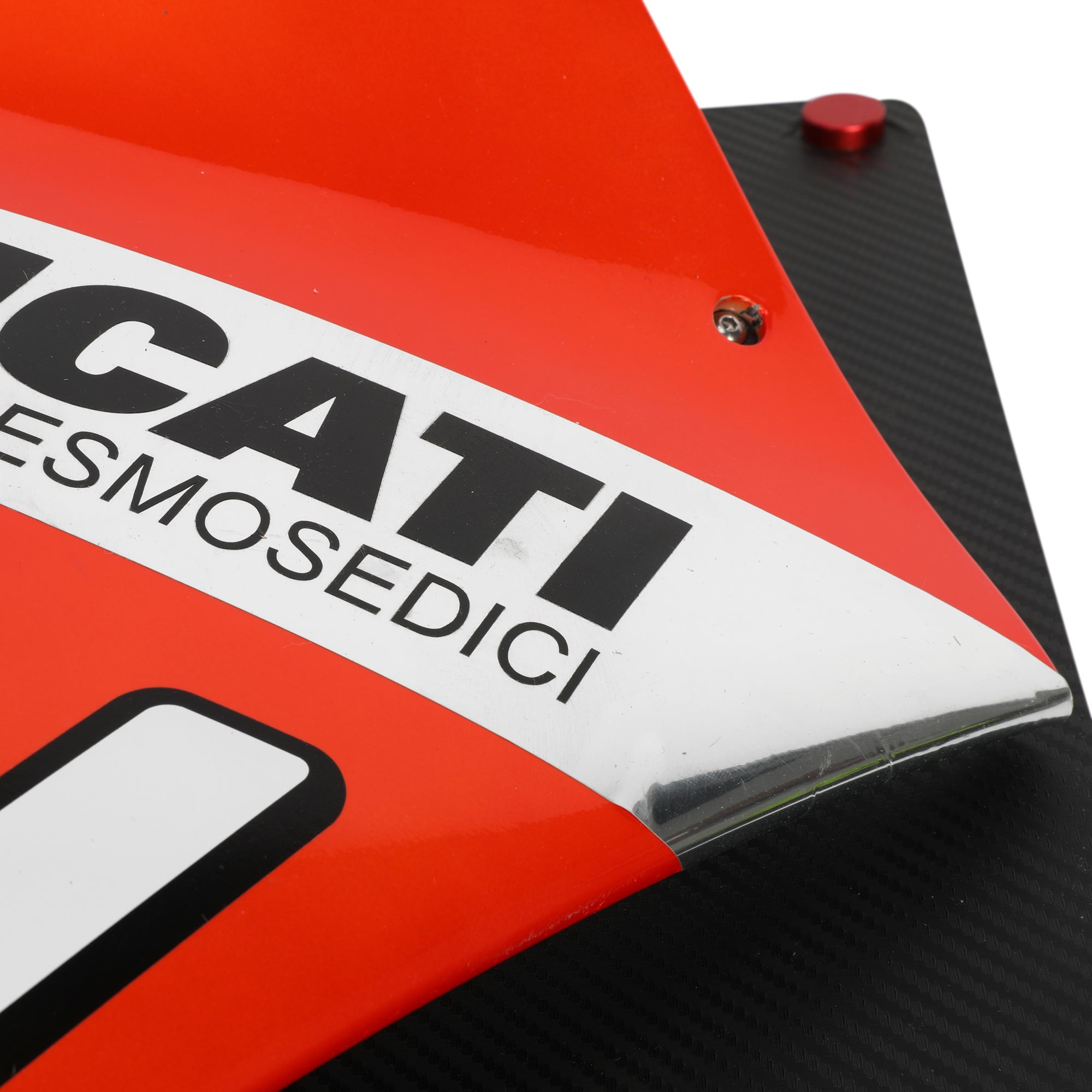 LOT 032 - Casey Stoner 2007 Ducati Used Fairing Wall Mounted Display with Signature