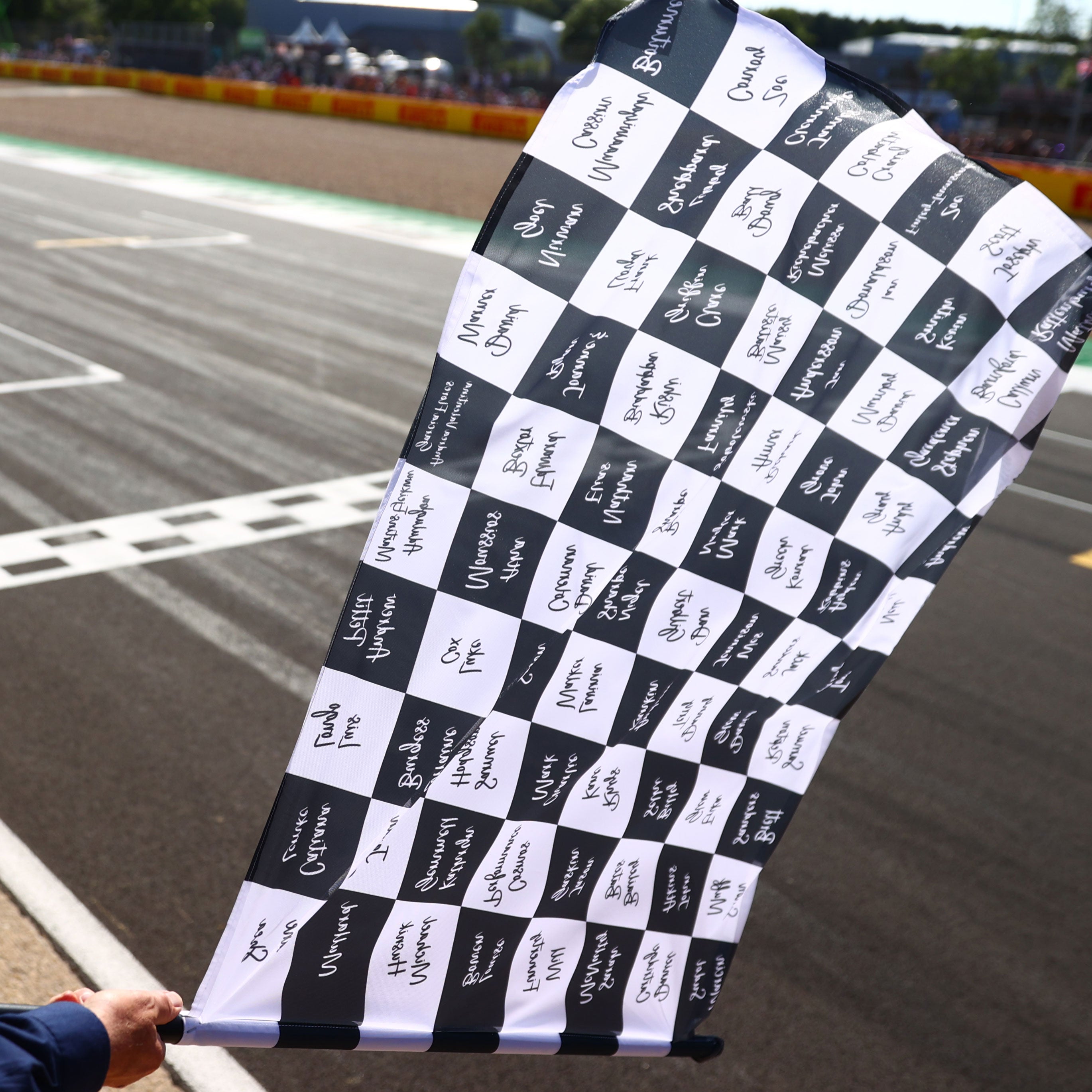 Enea Bastianini Signed 2023 MotoGP Chequered Flag Square - Valencia GP