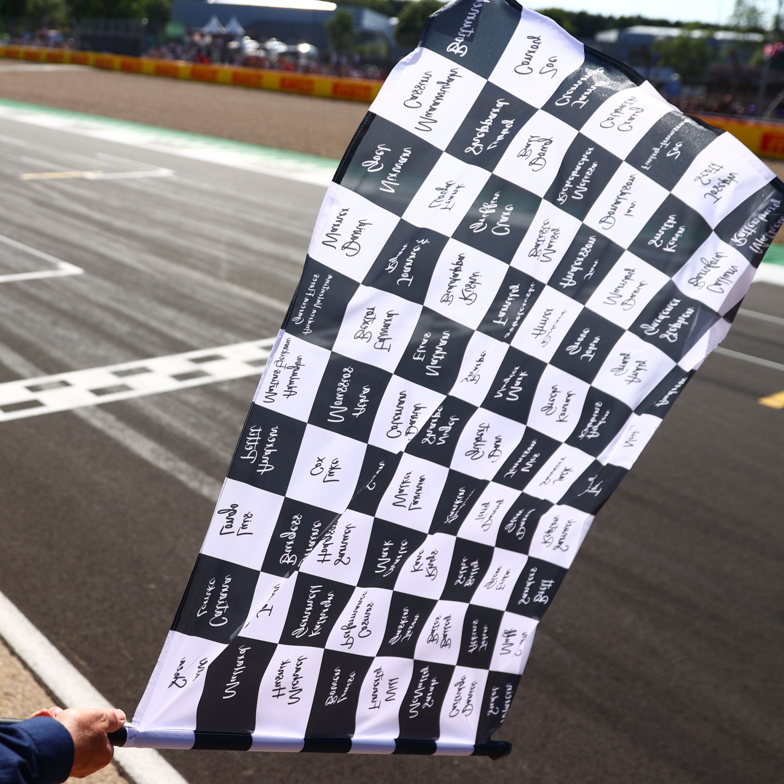 Fabio di Giannantonio Signed 2023 MotoGP Chequered Flag Square - Valencia GP