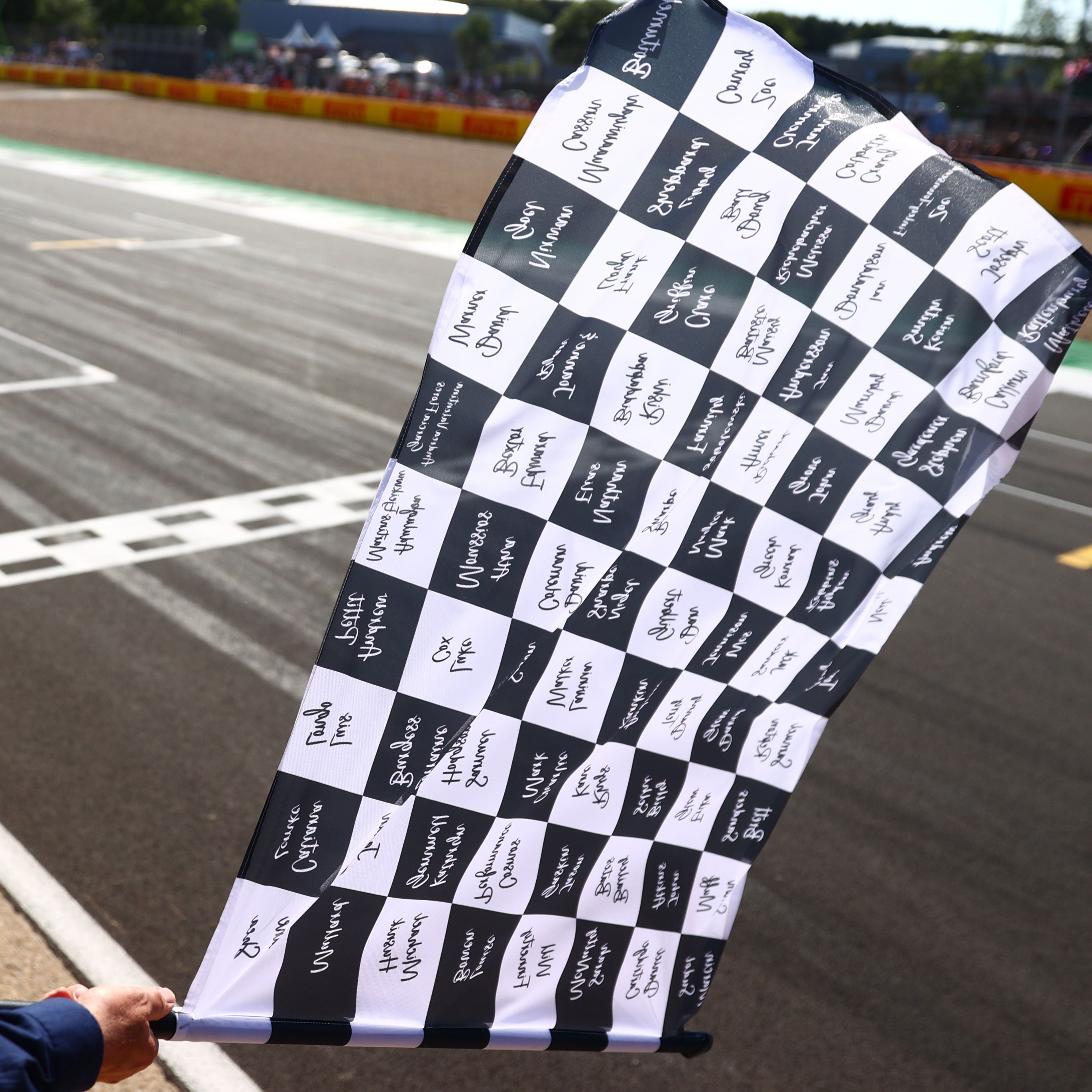 Álex Márquez Signed 2023 MotoGP Chequered Flag Square - Valencia GP