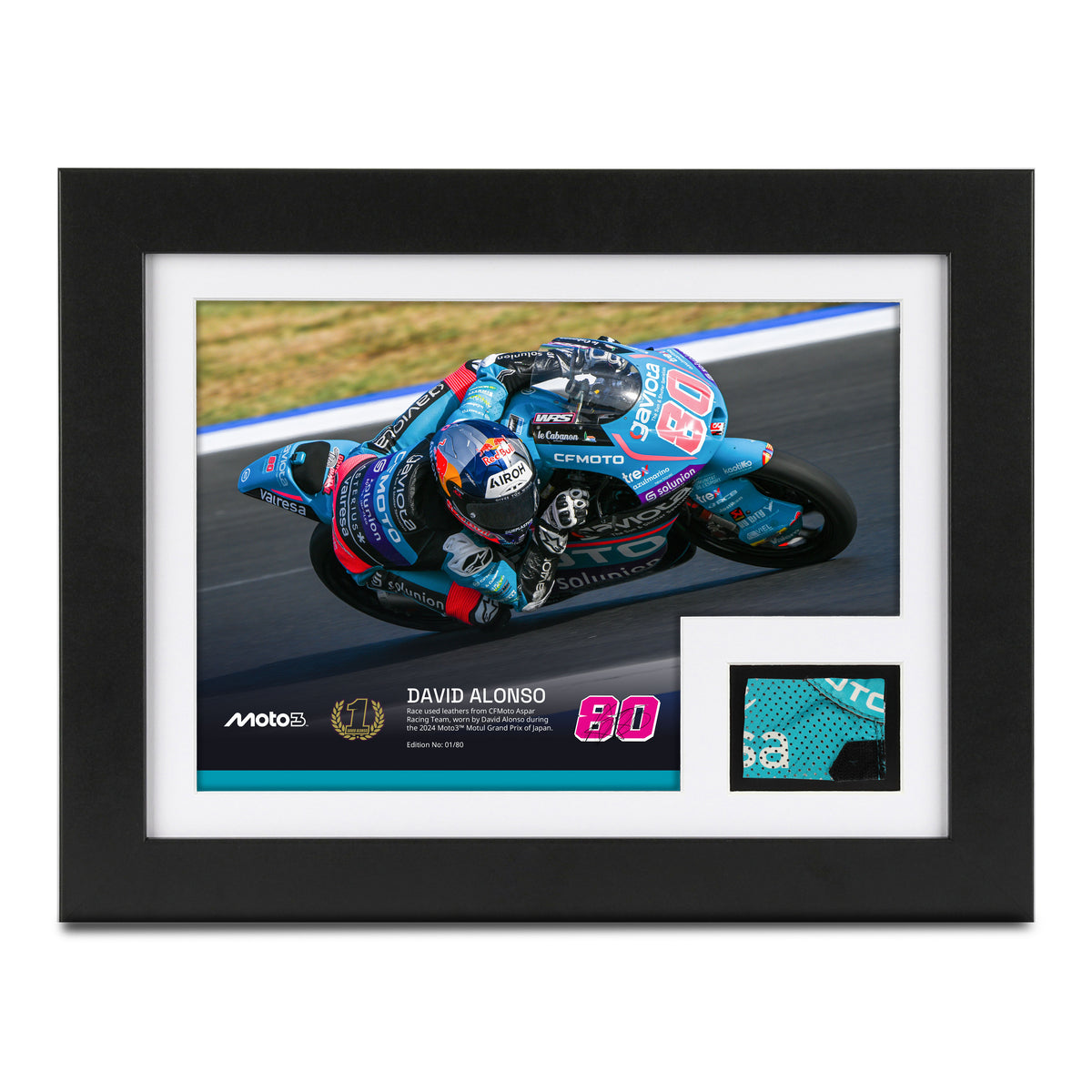 David Alonso Moto3™ Used Leather Photo Japanese GP 2024