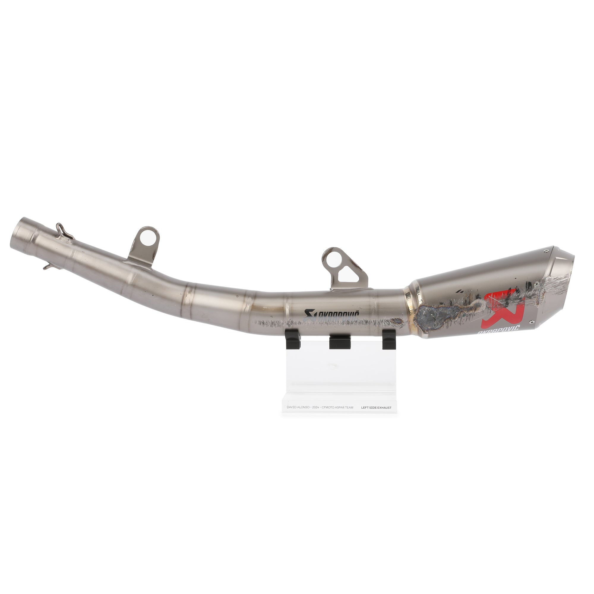 David Alonso 2024 Race-Used Aspar Moto3™ Exhaust Left Hand Side