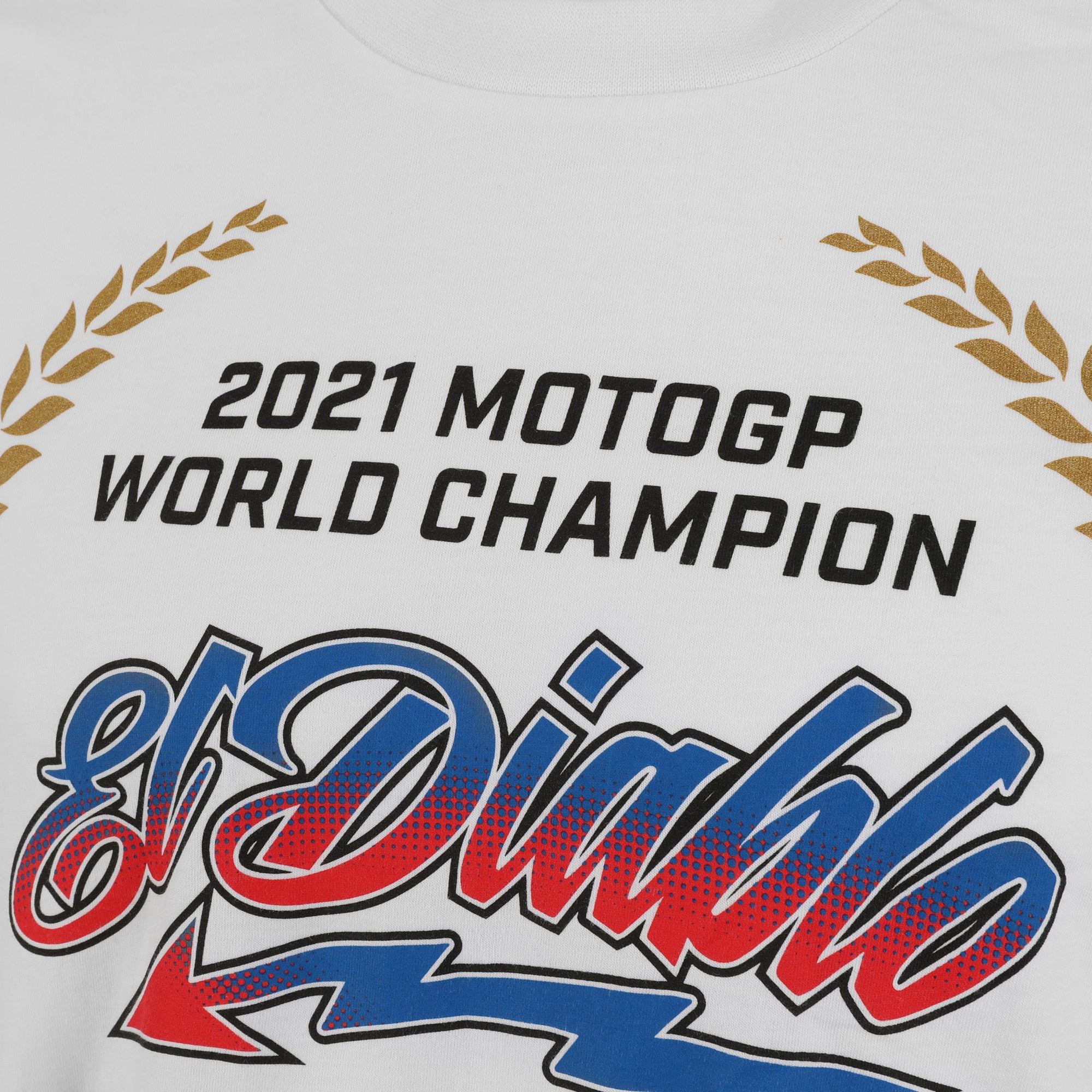 Fabio Quartararo 2021 Yamaha MotoGP Team World Championship Signed T-shirt