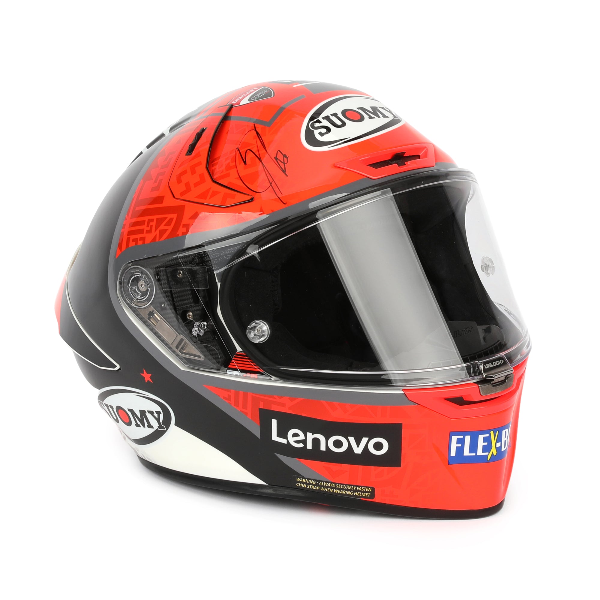LOT 026 - Francesco Bagnaia Ducati Replica Full-Size Suomy SR-GP Helmet – Signed Limited Edition