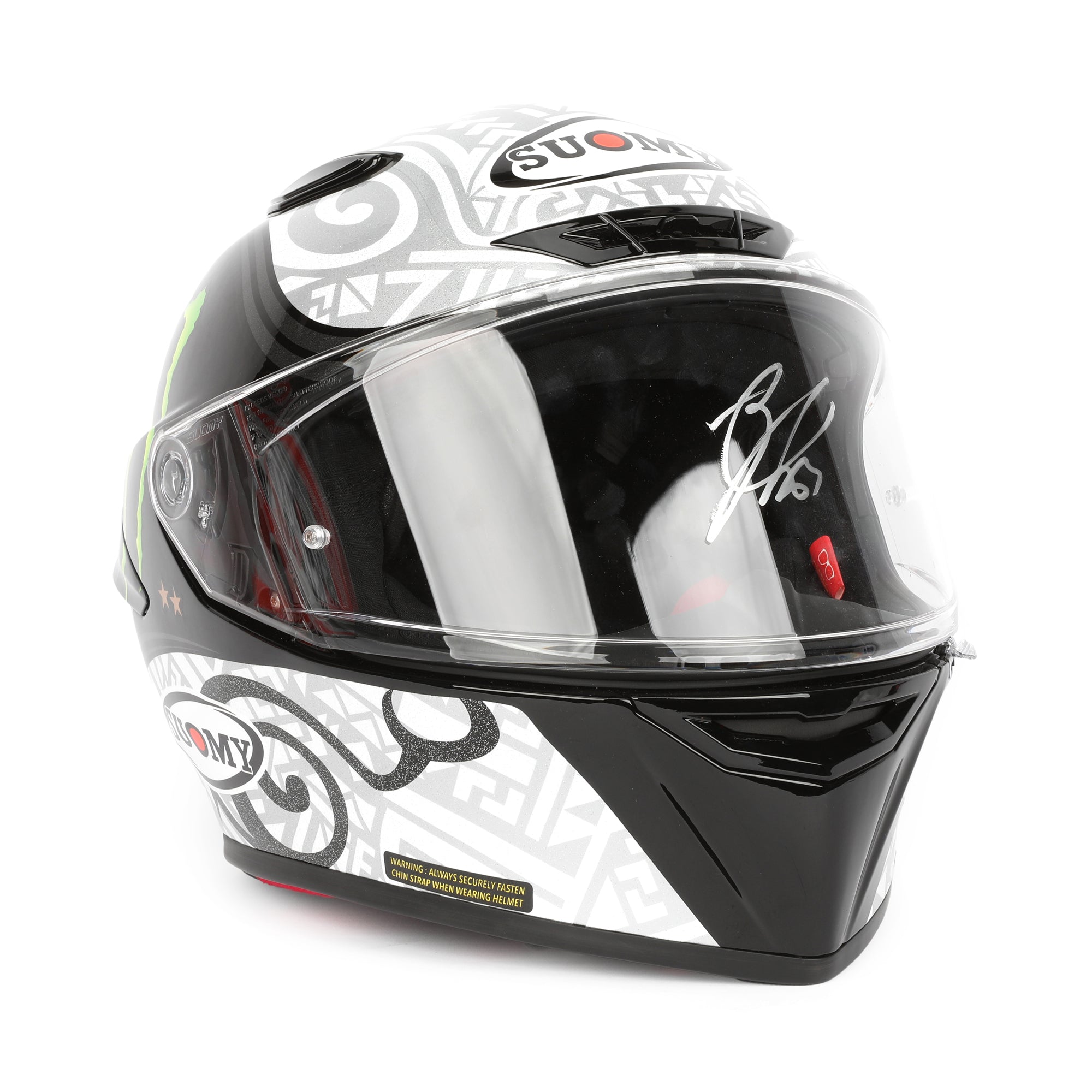 LOT 115 - Francesco Bagnaia Signed Full-Size Replica Suomy TRACK-1 Winter Testing 2023Helmet