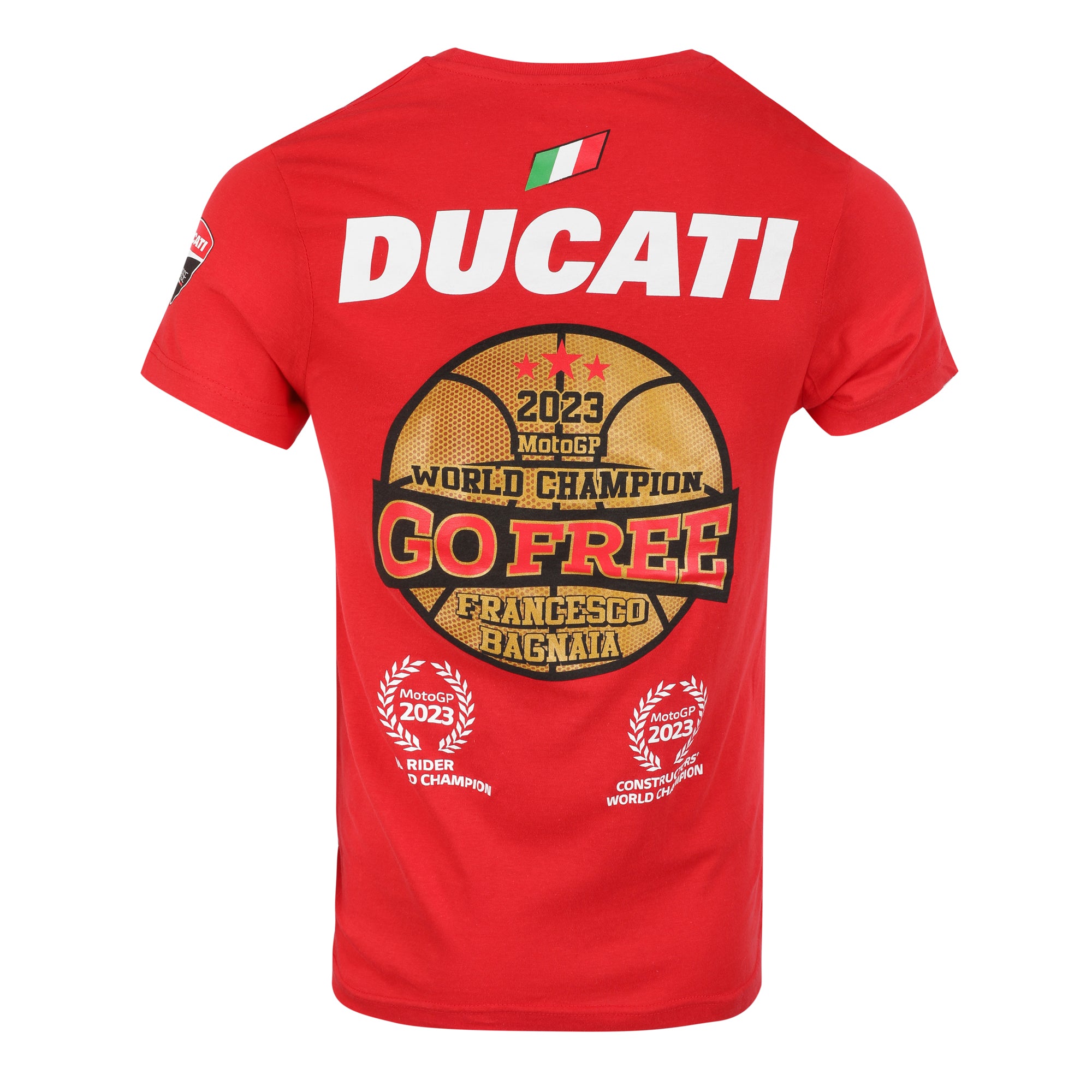 Francesco Bagnaia 2023 Ducati Moto GP Team World Championship Signed T-shirt