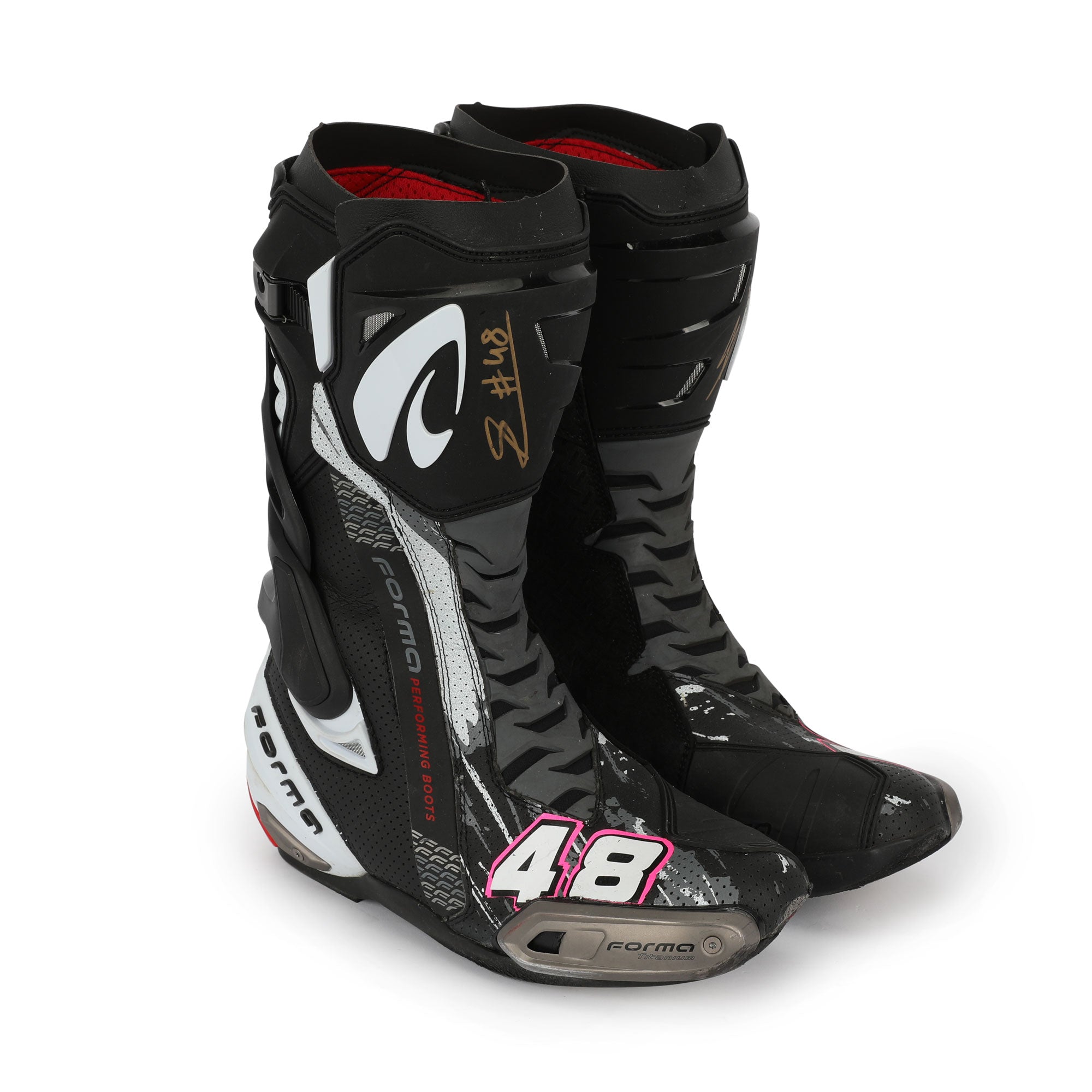 Signed Race Used Boots