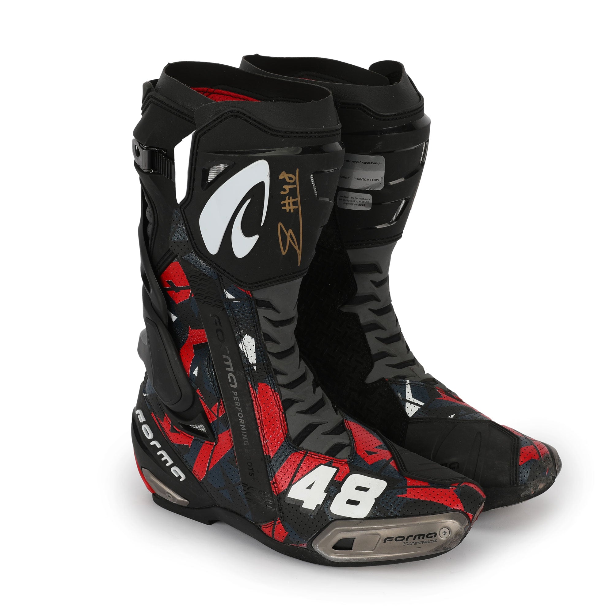 Ivan Ortola Signed Race Used Boots – 2024 British GP