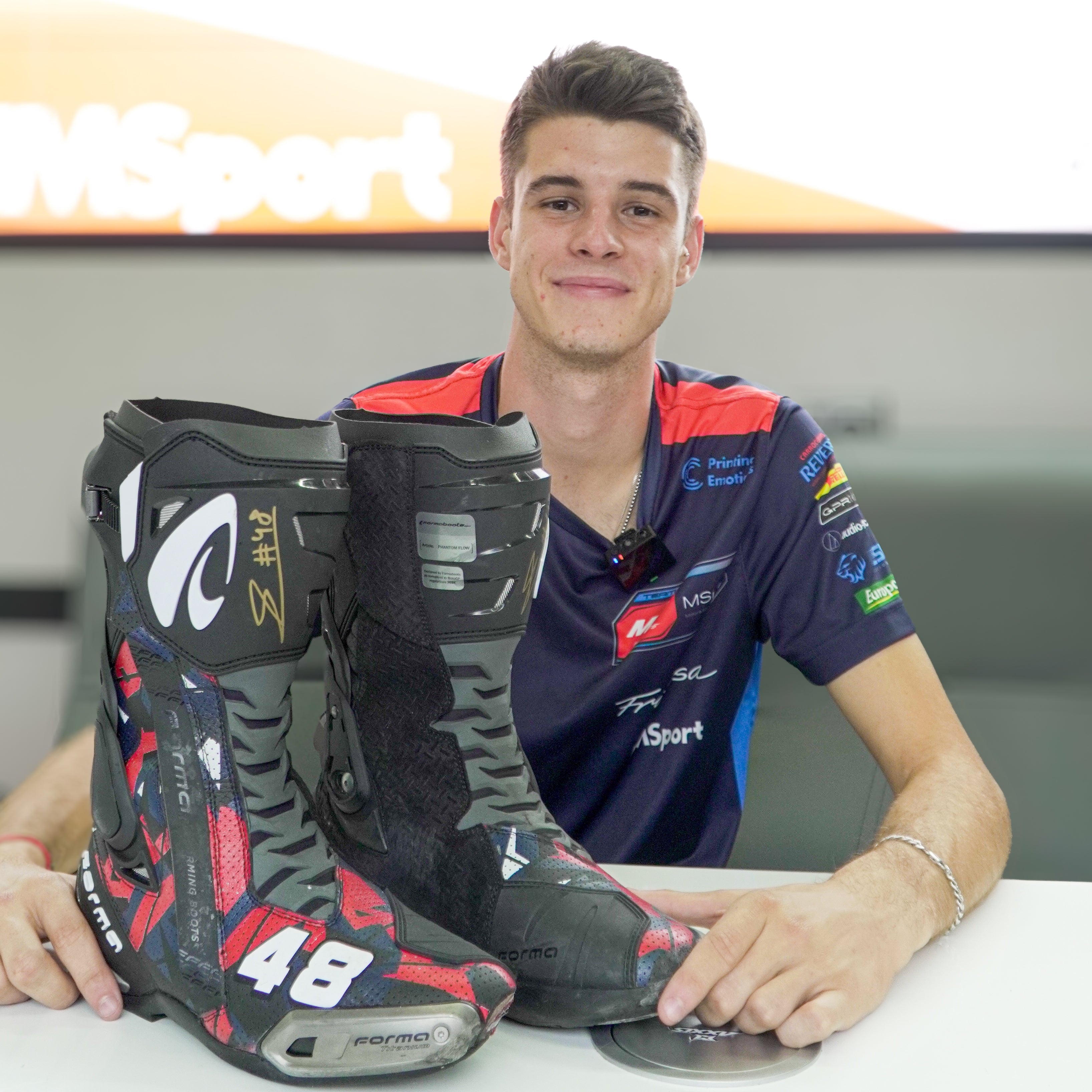 Ivan Ortola Signed Race Used Boots – 2024 British GP