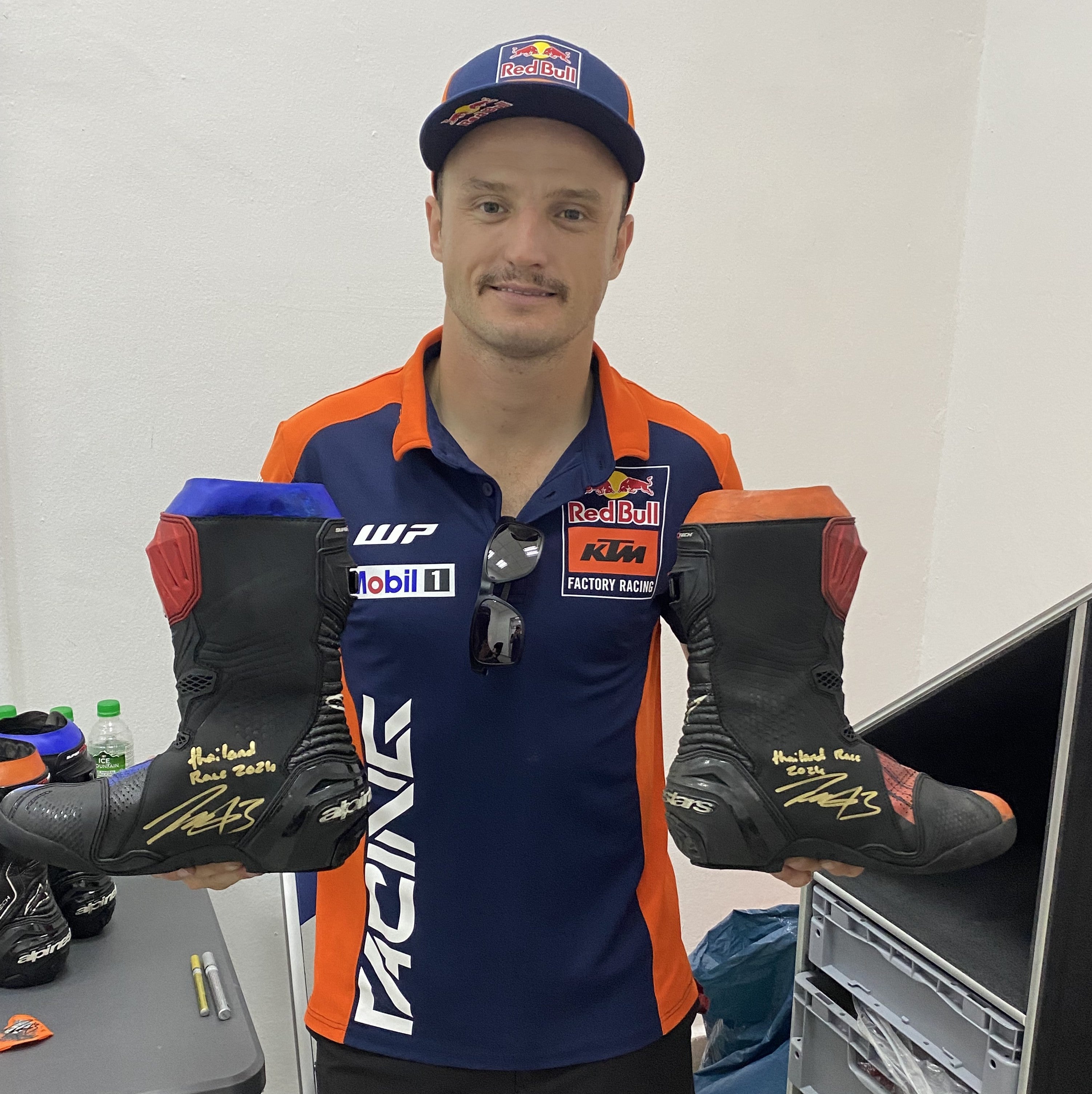 Jack Miller Red Bull KTM Signed Race Used Boots - 2024 Thai GP