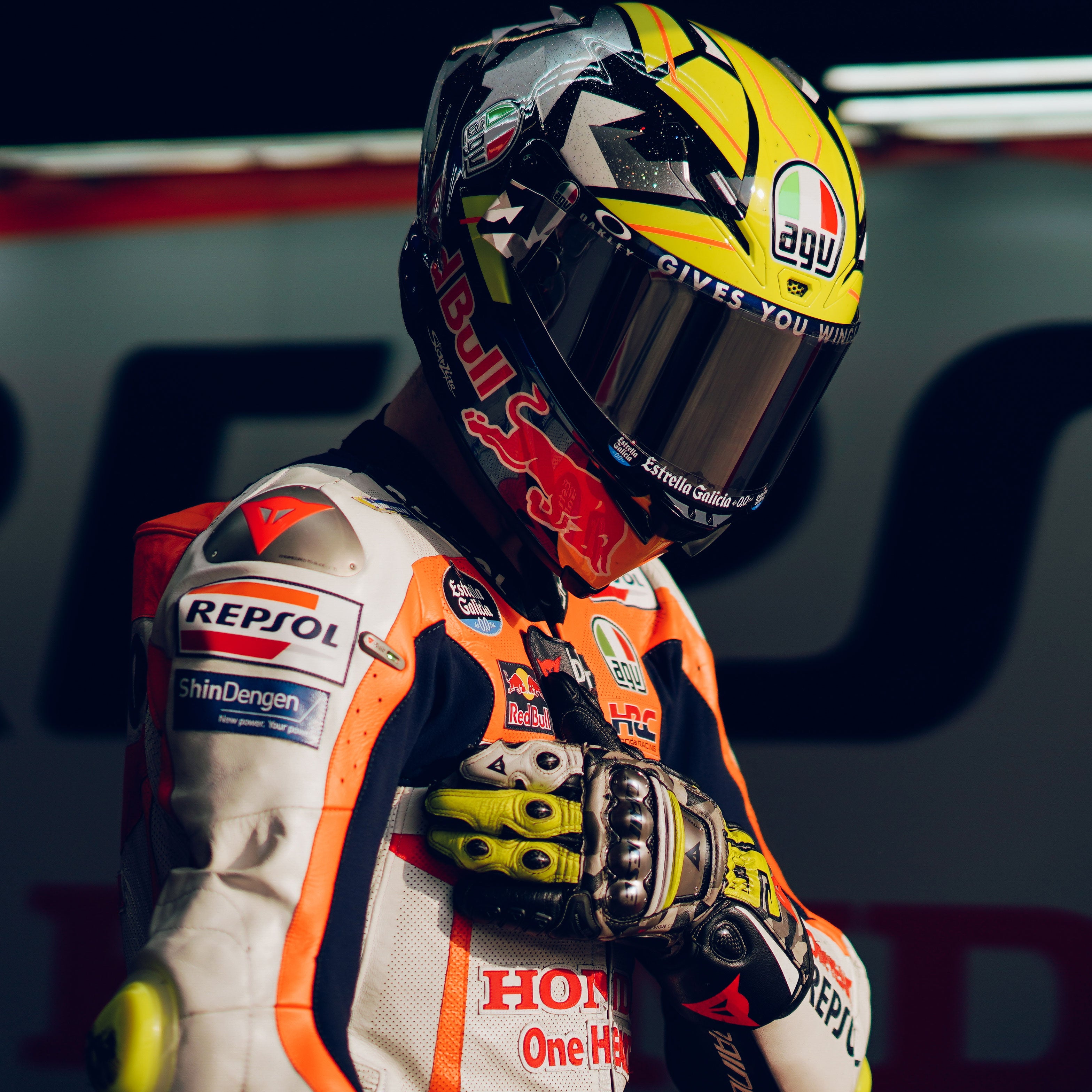 Joan Mir 2023 Signed Race Used Repsol Honda Team Race Gloves - Qatar GP