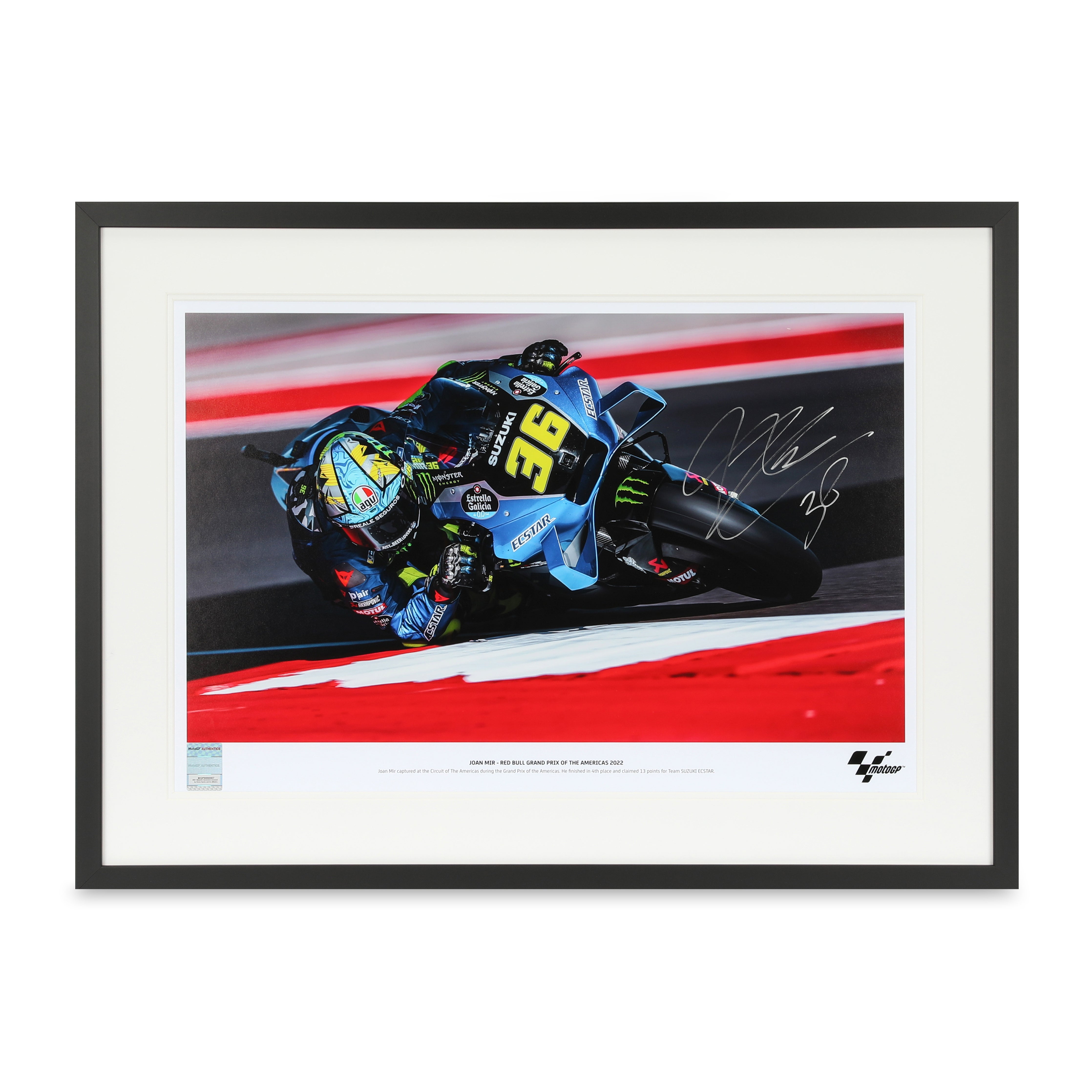 Joan Mir Signed 2022 Grand Prix of the Americas Photo - Polarity Photo