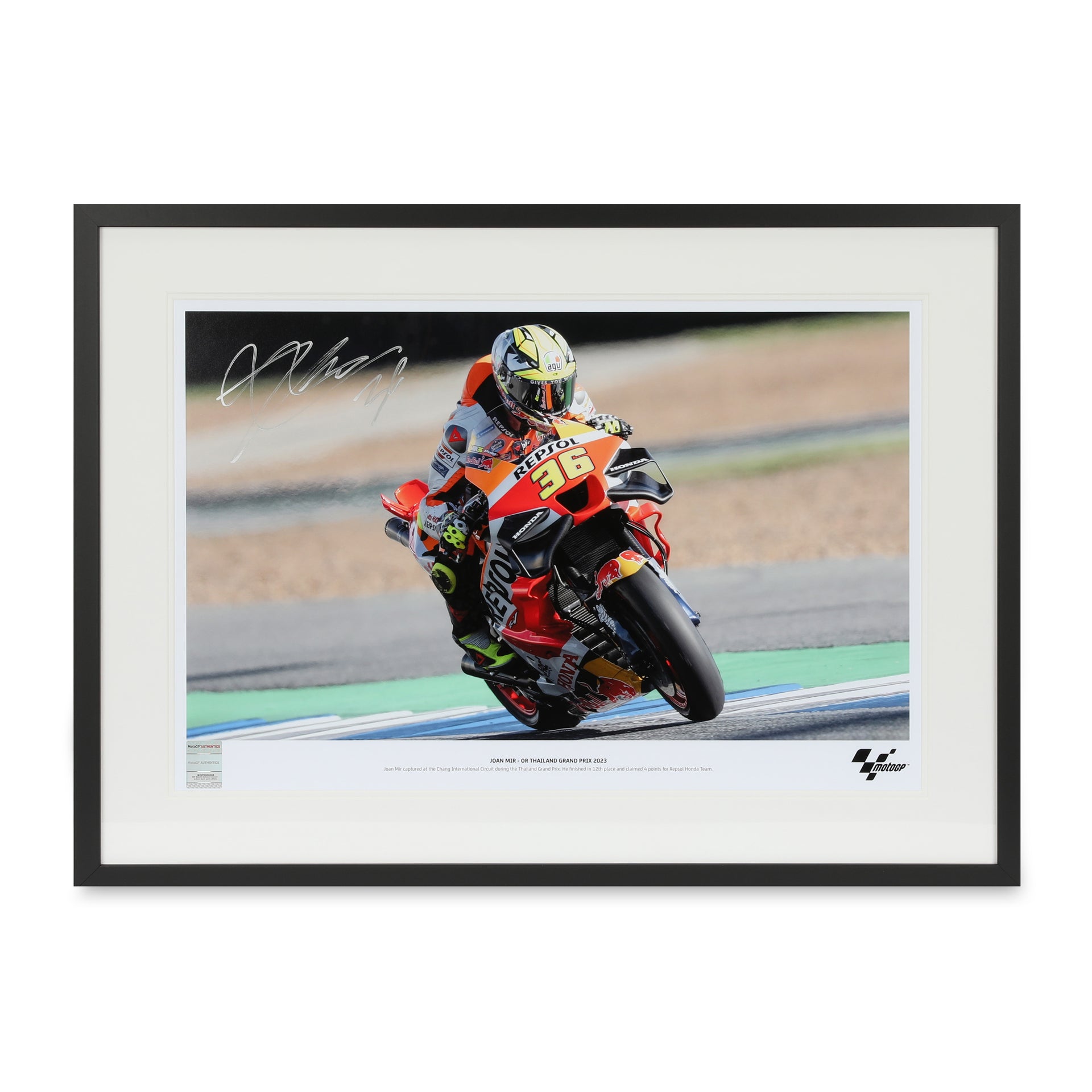Joan Mir Signed 2023 Thailand Grand Prix Photo Mirco Lazzari