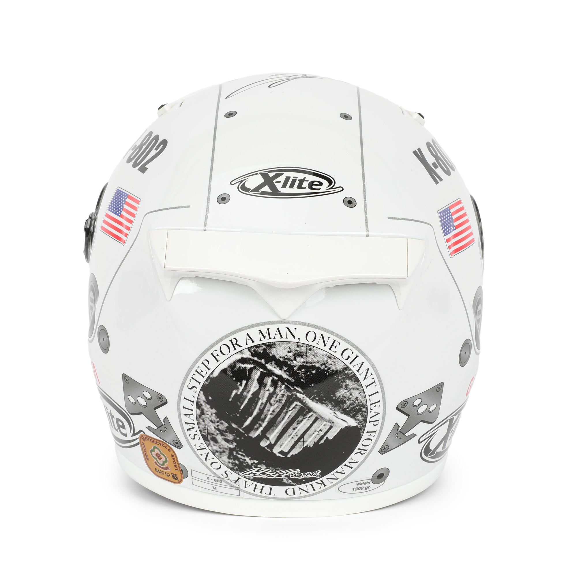 LOT 133 - Jorge Lorenzo Signed Full-Size Replica X-Lite X-802R 2009 Nasa Helmet