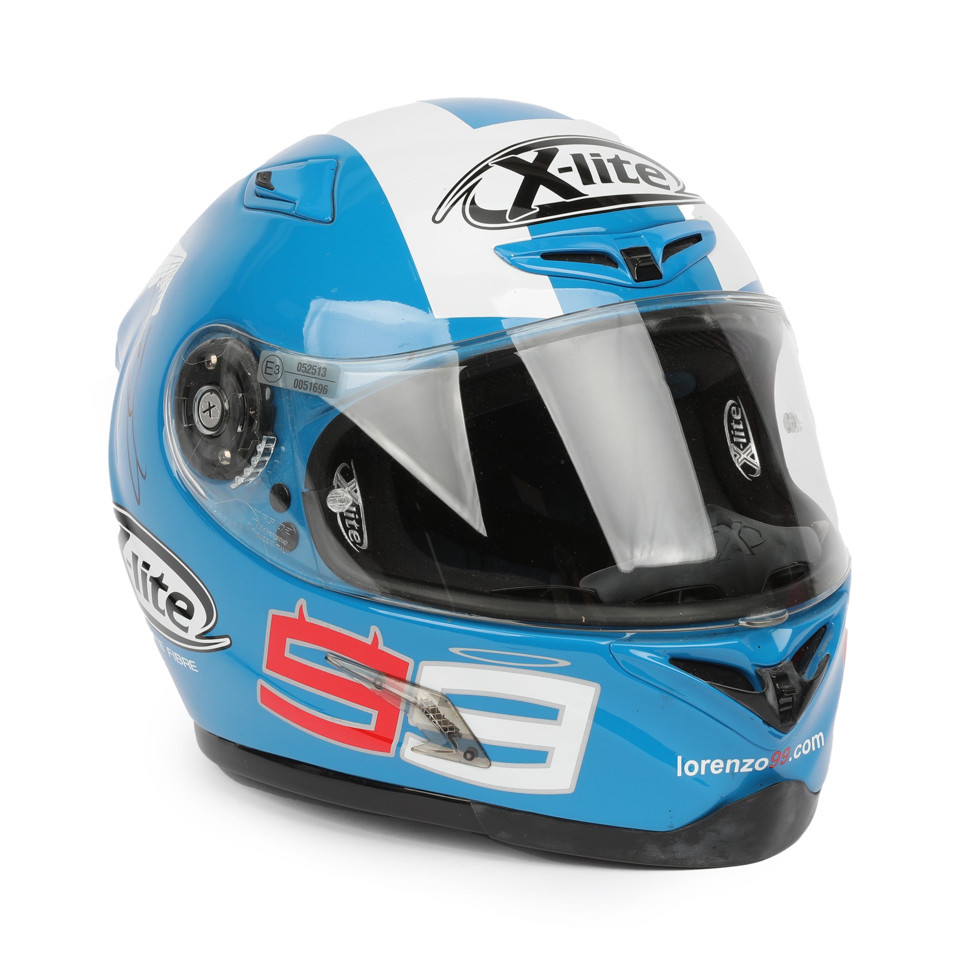 LOT 124 - Jorge Lorenzo Signed Full-Size Replica X-Lite X-802 Helmet - Captain America - 2009