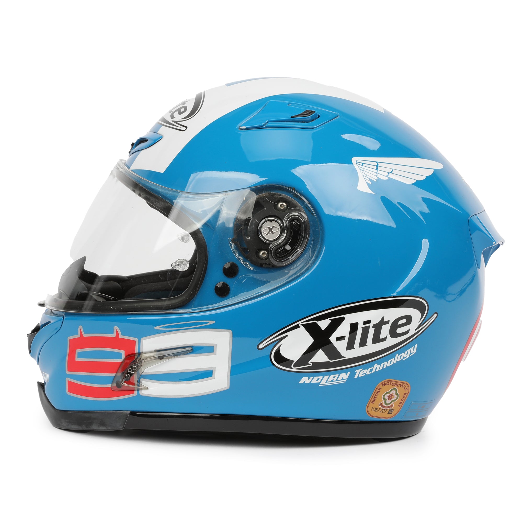 LOT 124 - Jorge Lorenzo Signed Full-Size Replica X-Lite X-802 Helmet - Captain America - 2009