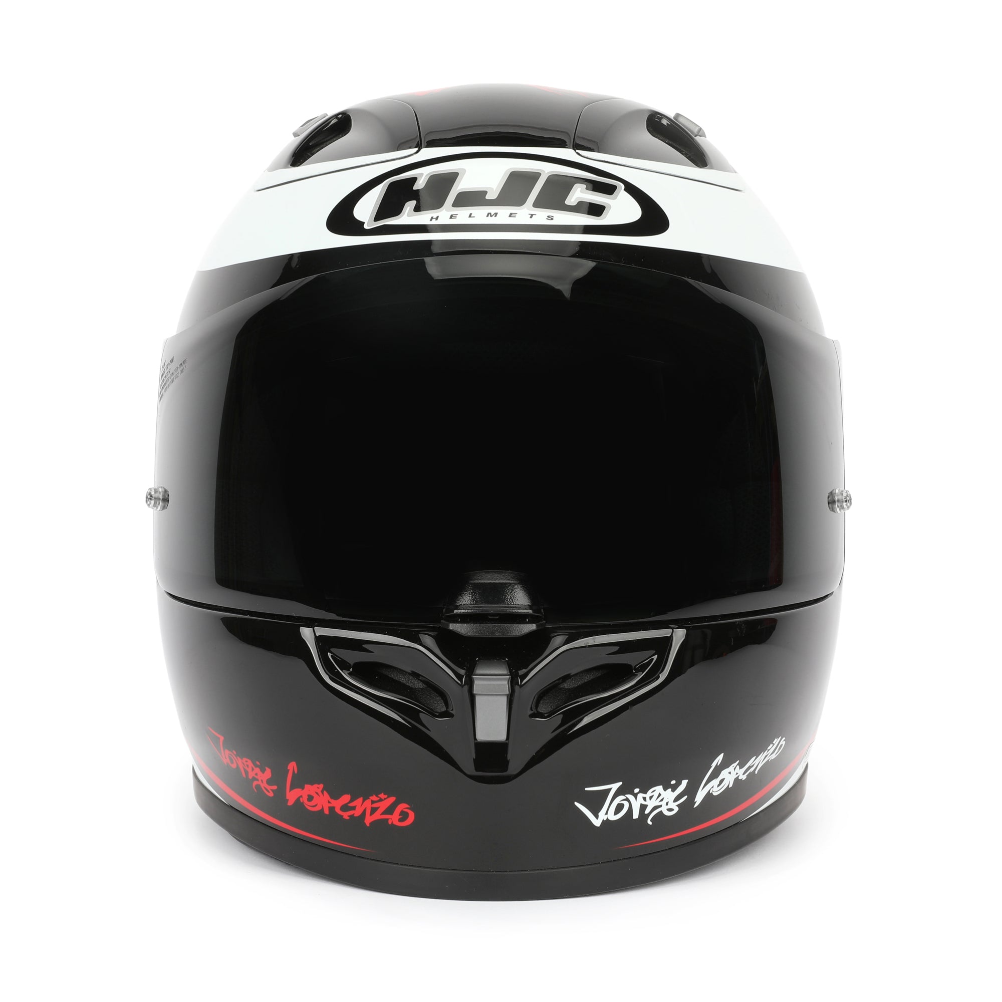 LOT 022 - Jorge Lorenzo HJC FG-17 JL Spartan NC5 Full-Size Helmet – Signed in Black