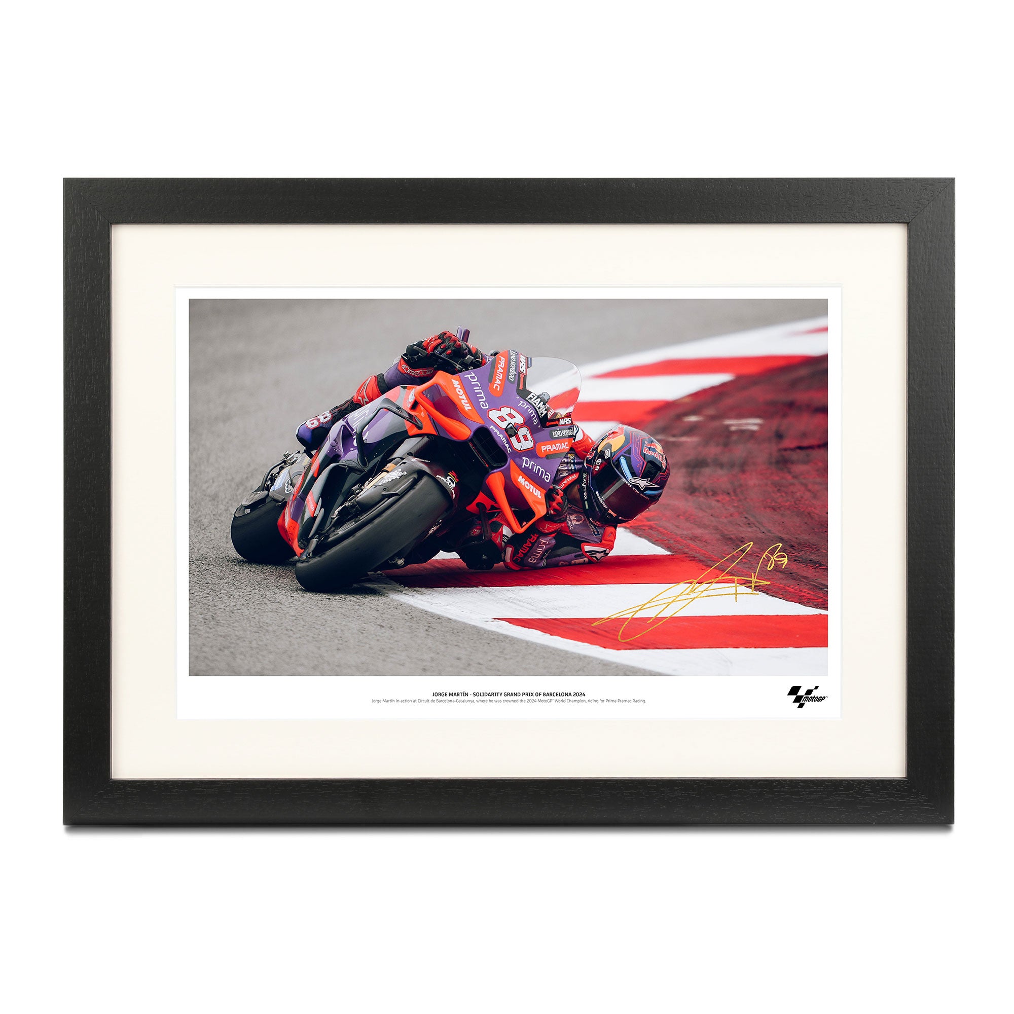 Jorge Martin 2024 Signed Photo - Solidarity Grand Prix of Barcelona - Limited Edition - Only 25 Available