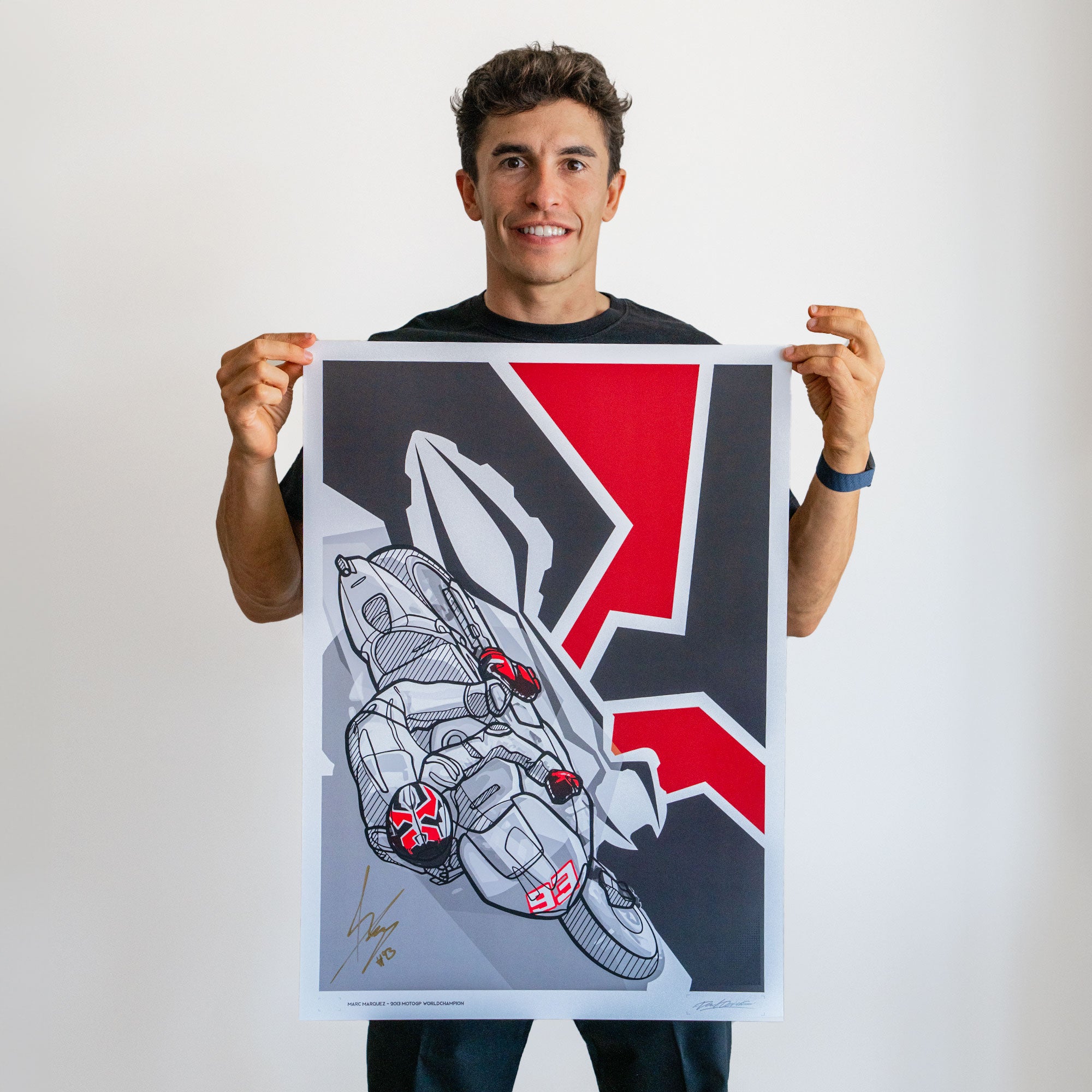 Marc Marquez Signed Limited Edition 2013 Title Print - MM93 x Dave Designs