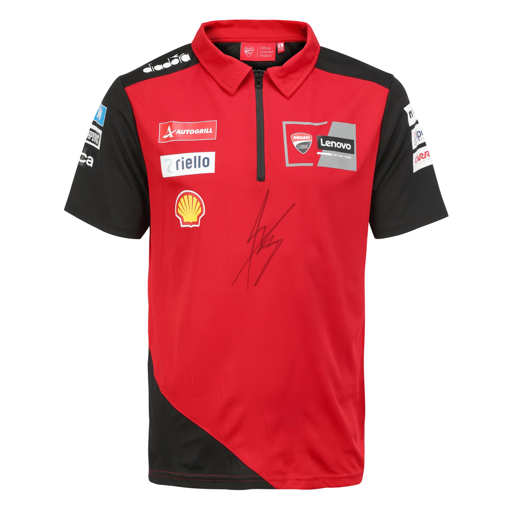 Marc Marquez 2025 Ducati MotoGP Team Signed Official Polo Shirt