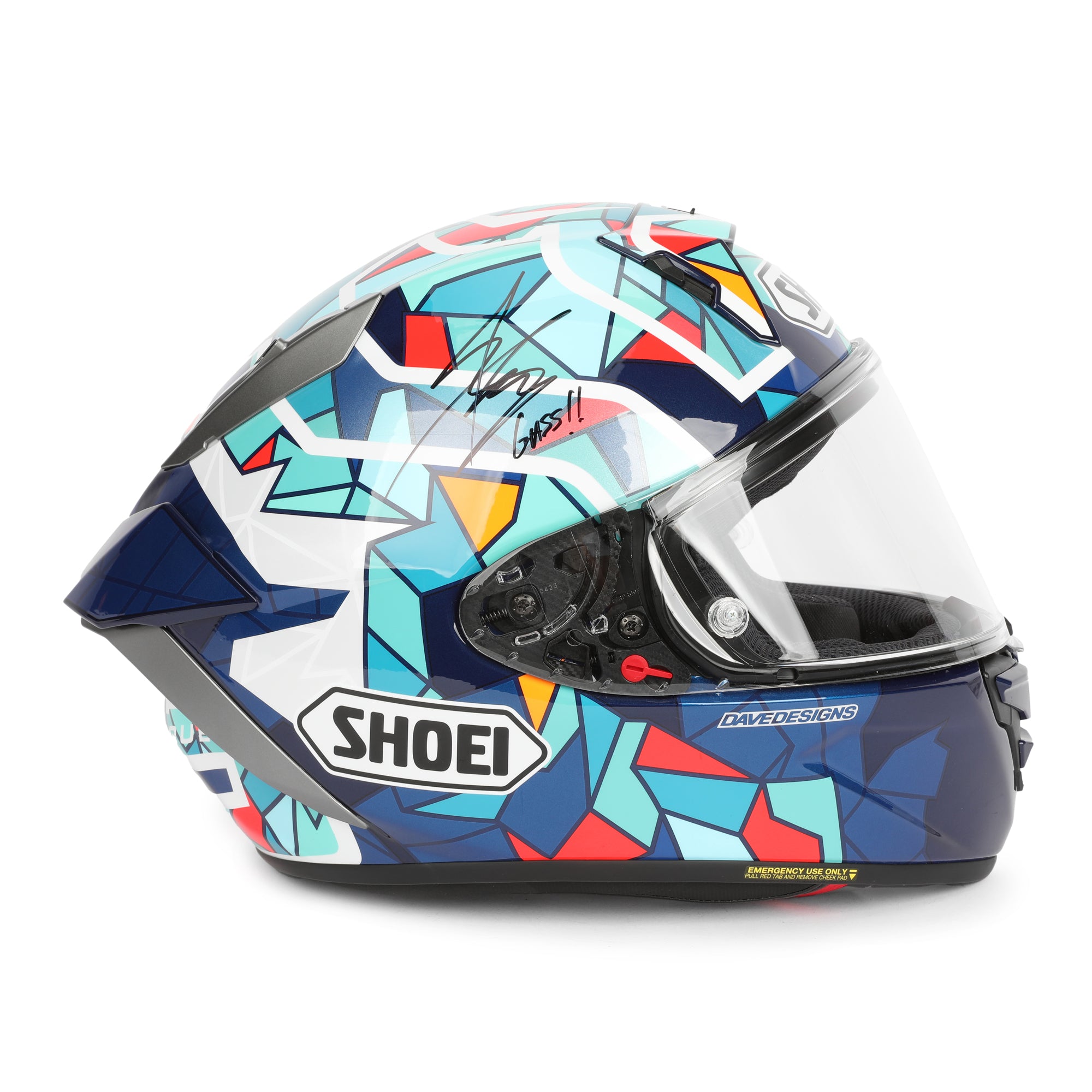 LOT 109 - Marc Marquez Signed Full-Size Replica Shoei X-SPR Pro Helmet - Multi-Coloured Barcelona - 2023