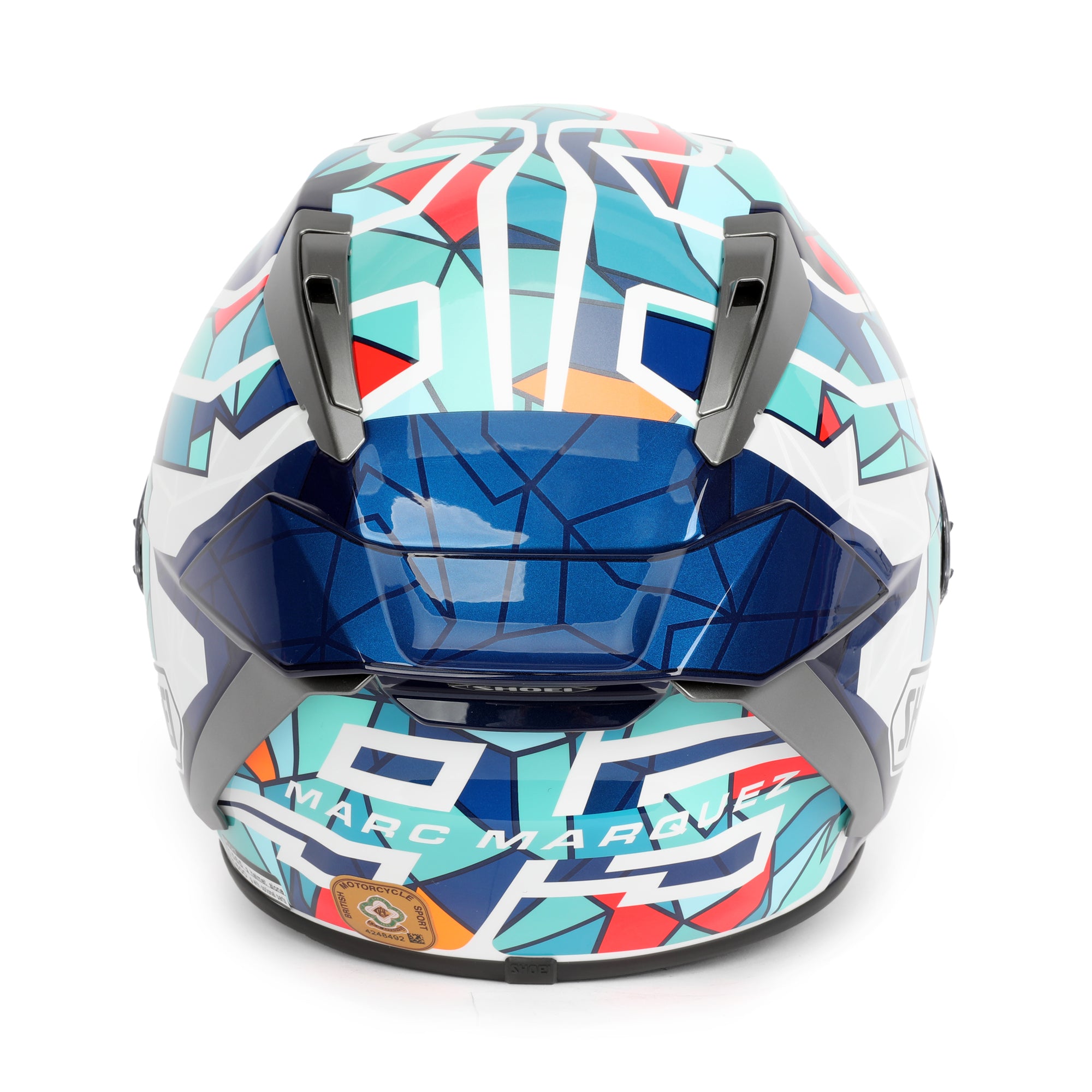 LOT 109 - Marc Marquez Signed Full-Size Replica Shoei X-SPR Pro Helmet - Multi-Coloured Barcelona - 2023
