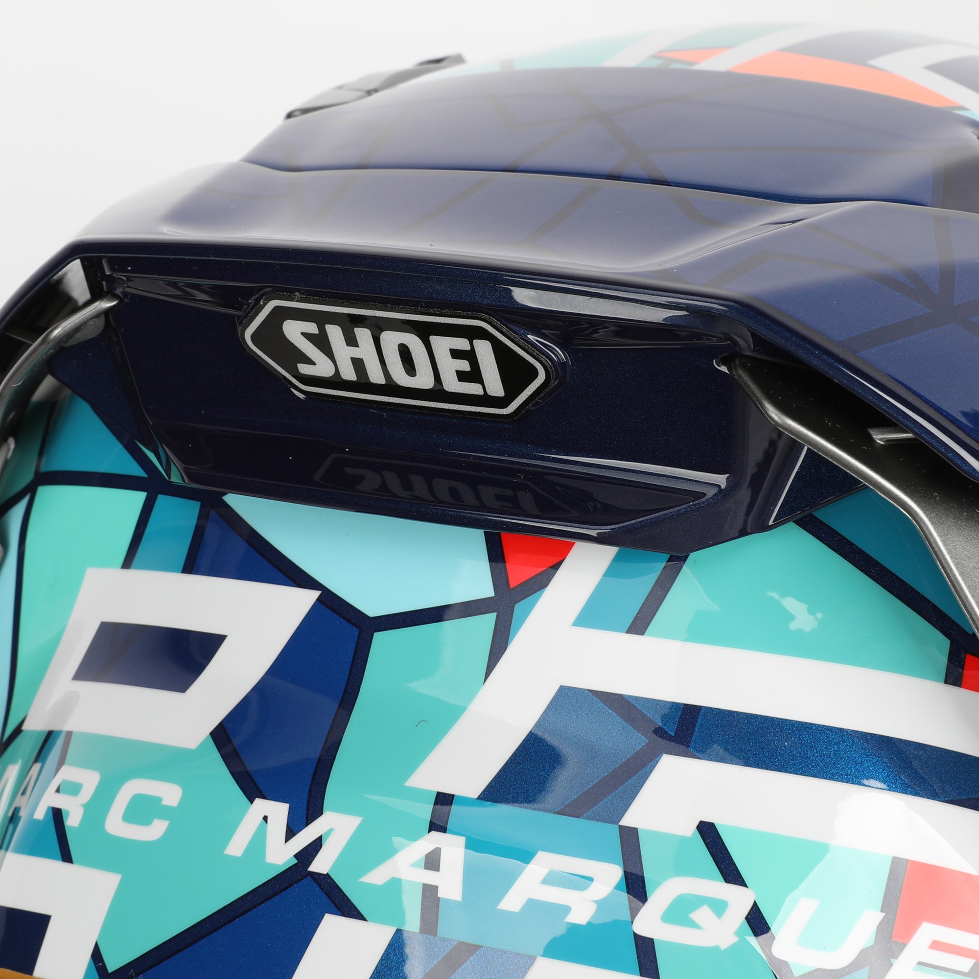 LOT 109 - Marc Marquez Signed Full-Size Replica Shoei X-SPR Pro Helmet - Multi-Coloured Barcelona - 2023