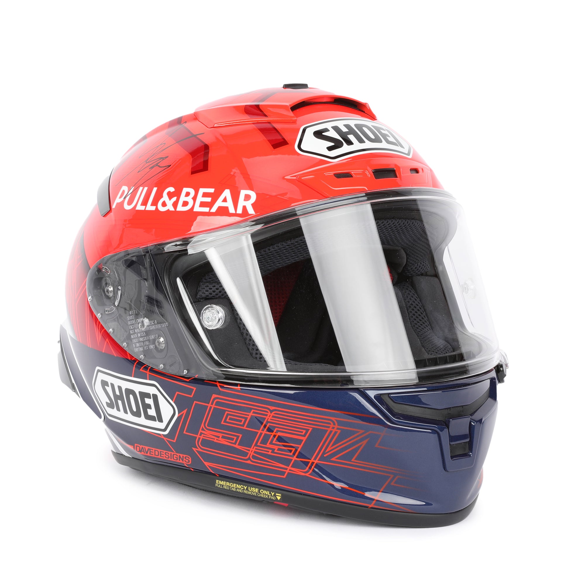LOT 131 - Marc Marquez 2020 Signed Full-Size Replica Shoei X-Spirit 3 Helmet - Pull & Bear