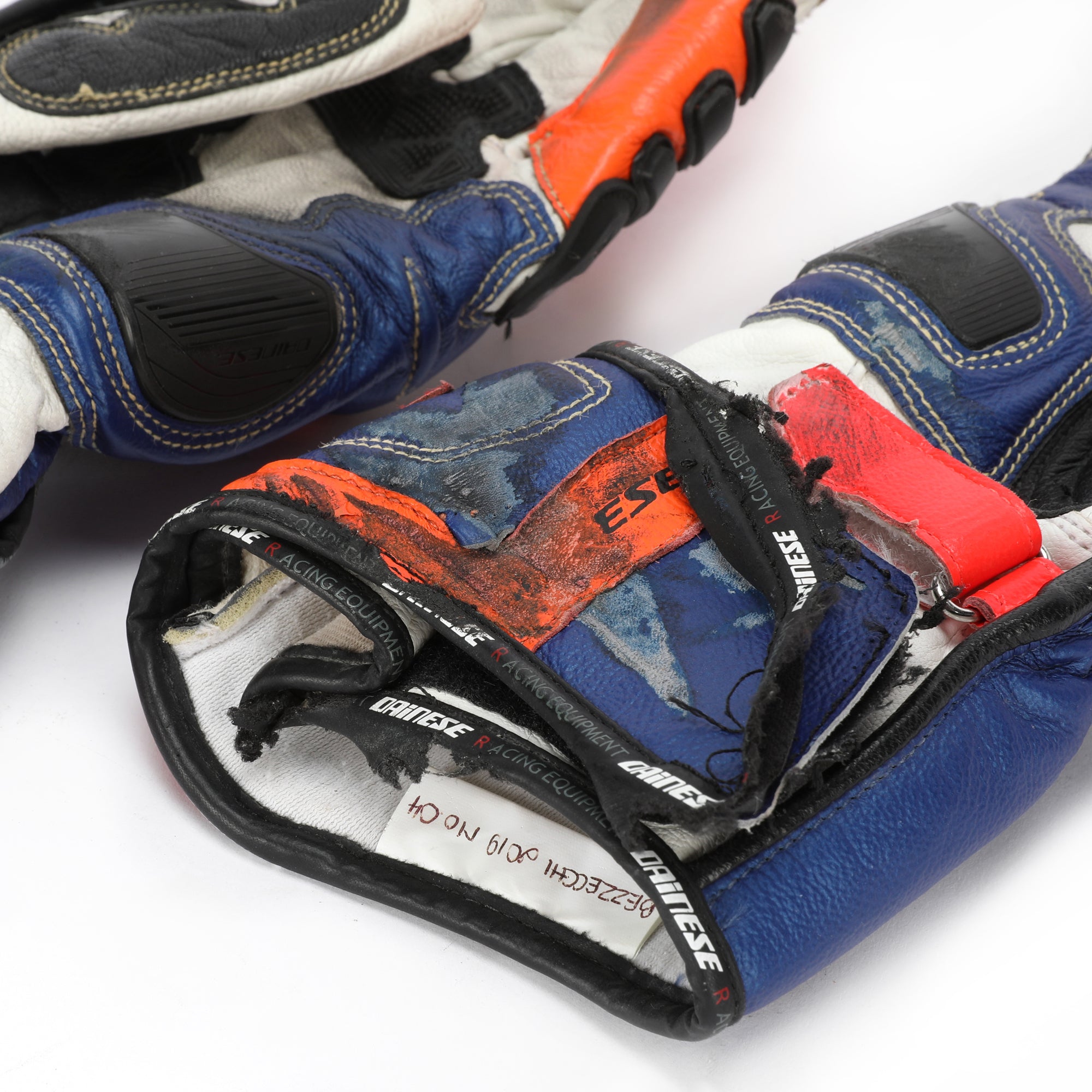 LOT 126 - Marco Bezzecchi Signed Race-Used Dainese Carbon 3 Gloves - 2019