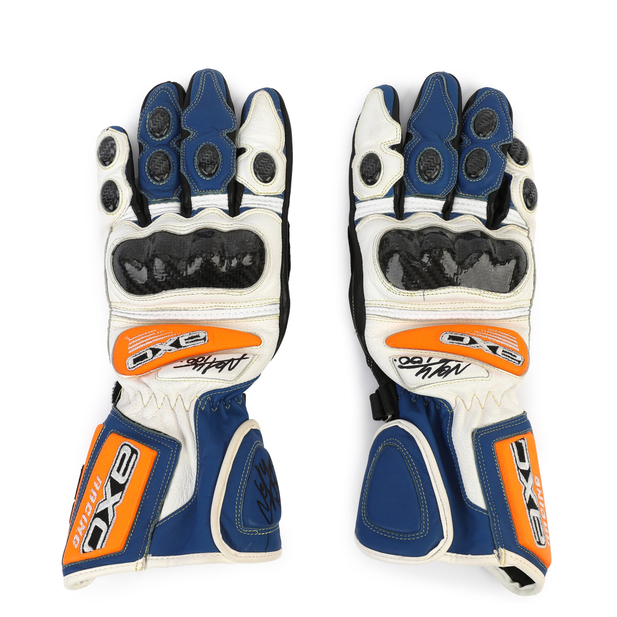 LOT 040 - Neil Hodgson Signed MotoGP AXO Racing Gloves