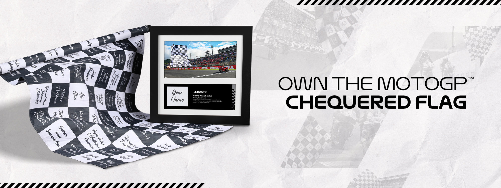 Own The MotoGP Chequered Flag own-the-motogp-chequered-flag