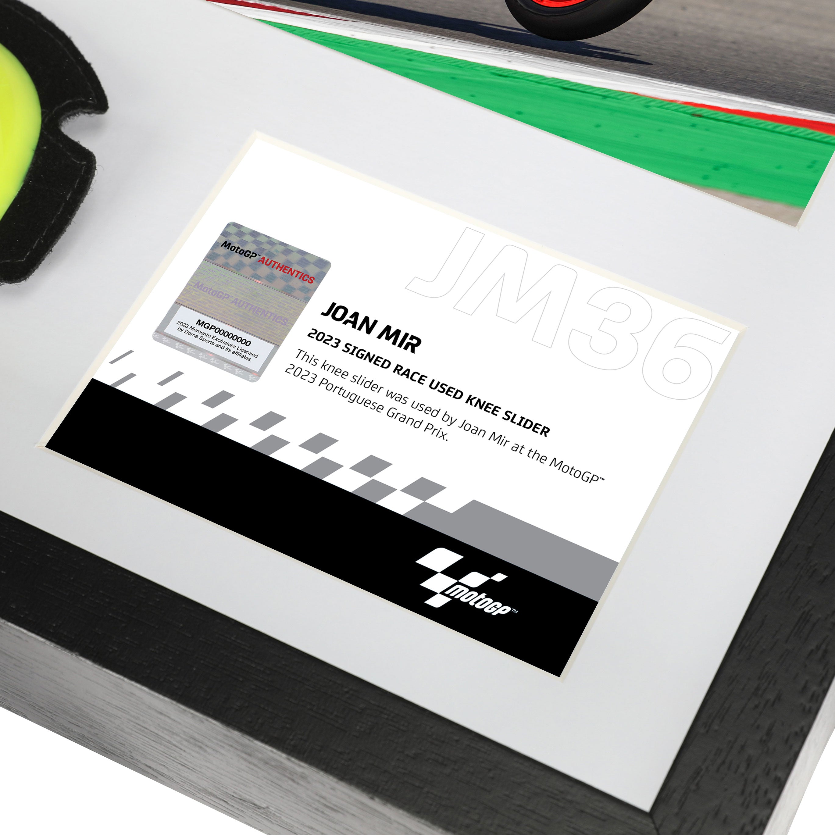 Joan Mir Signed Race-Used Knee Slider – Portuguese GP 2023