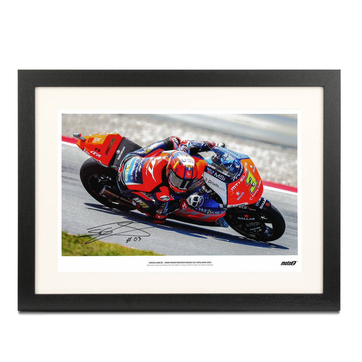 Sergío García 2024 Signed Photo Catalan GP