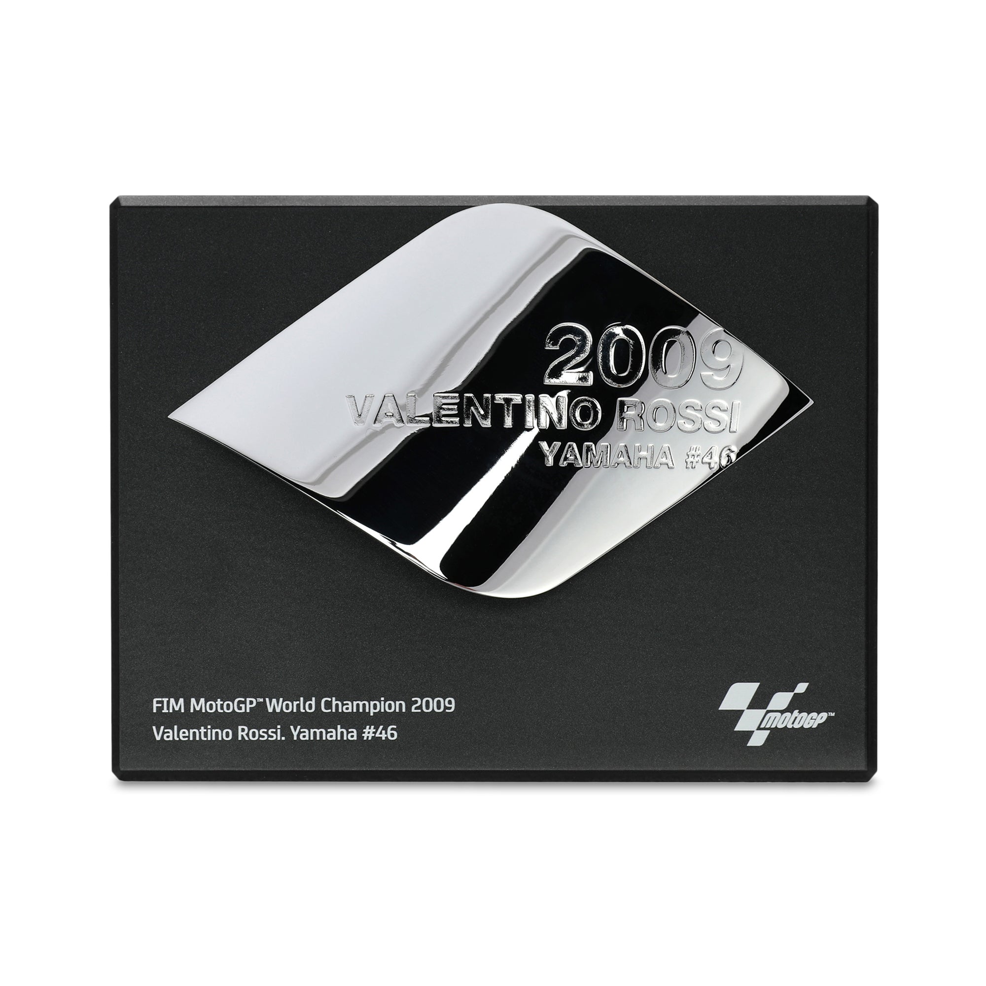 Valentino Rossi 2009 Yamaha MotoGP Team Replica Trophy Champion Piece