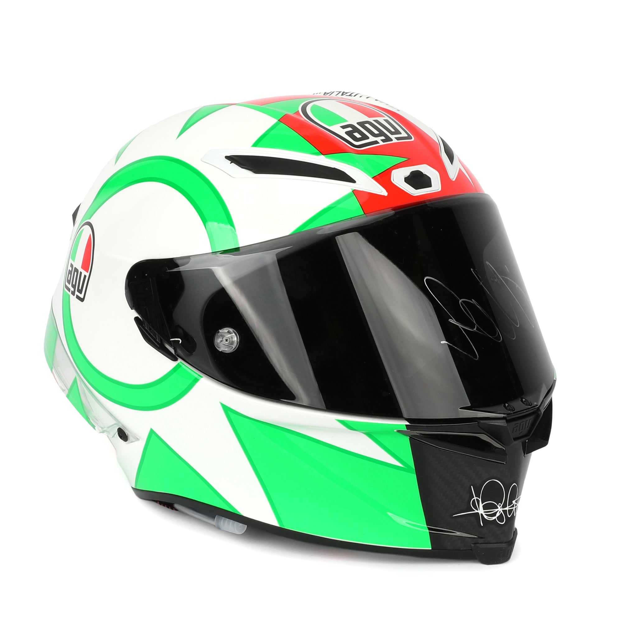 LOT 008 - Valentino Rossi Yamaha Replica Full Size AGV Pista GP-R Helmet Signed Mugello 2018