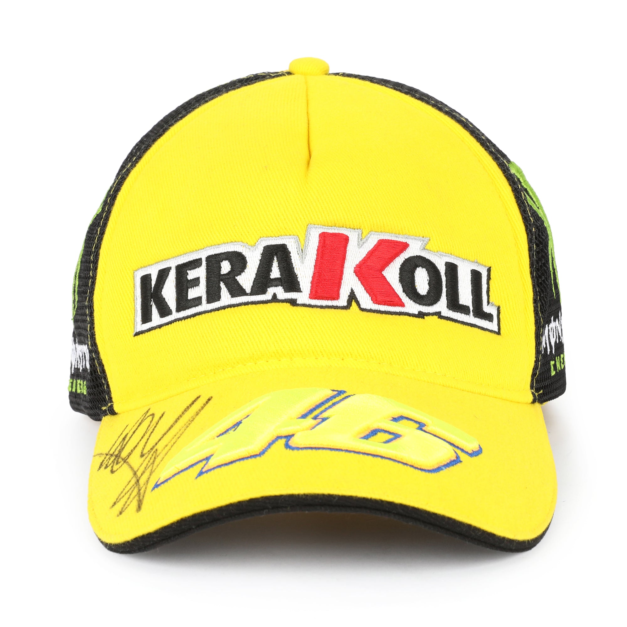 LOT 062 - Valentino Rossi KeraKoll Monster Energy VR46 Official Racing Apparel Cap – Signed